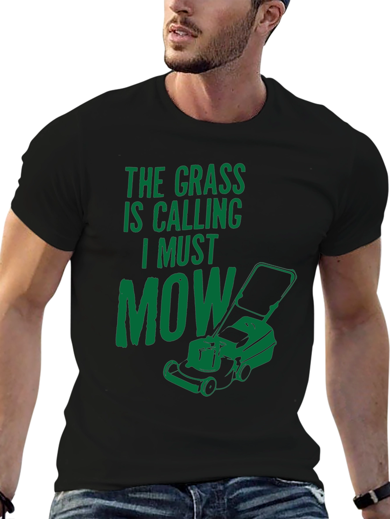 The Grass is Calling T-Shirt - Funny Mowing Tee - 6