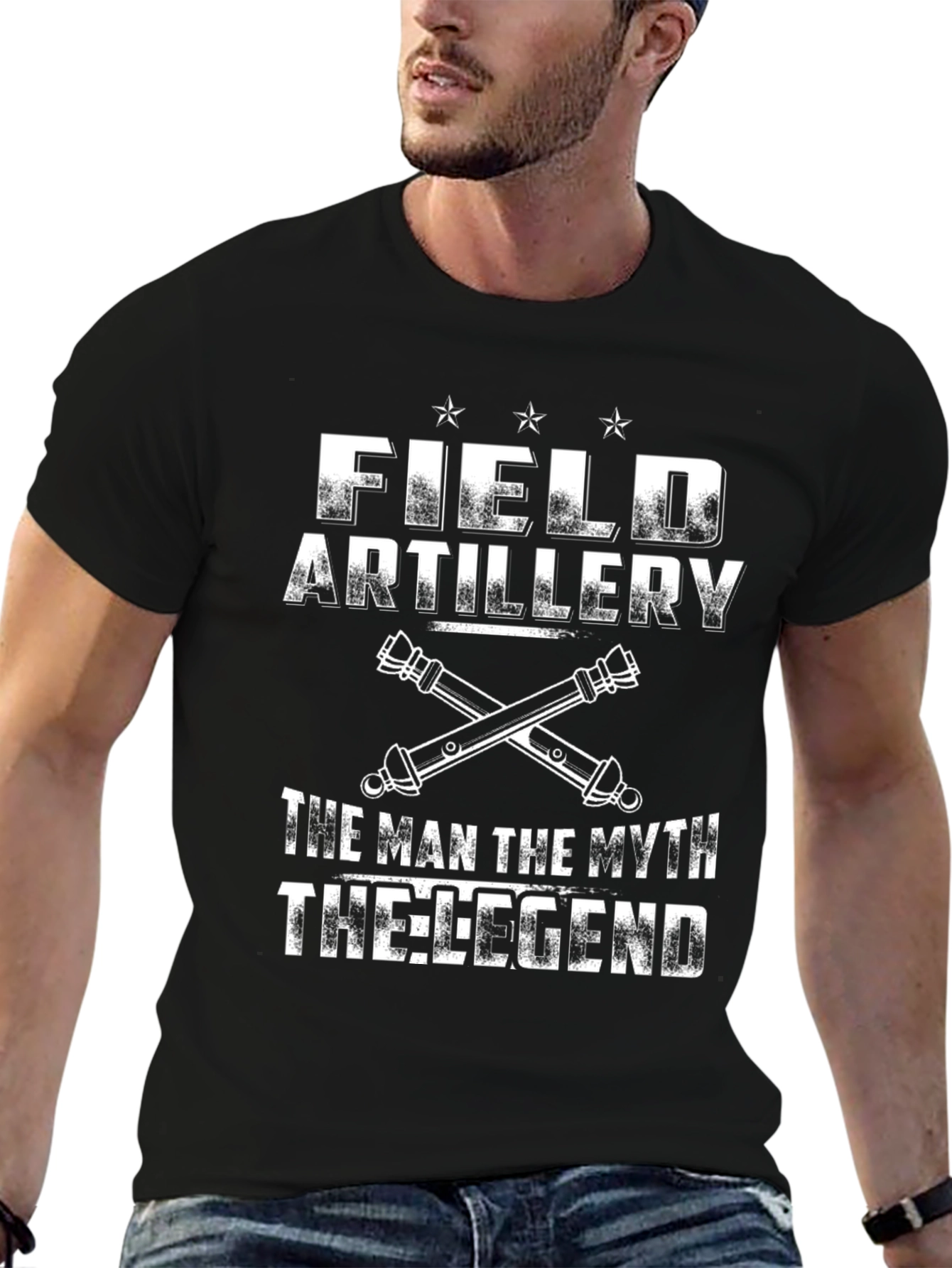Black Field Artillery: The Man, Myth, Legend T-Shirt view 6