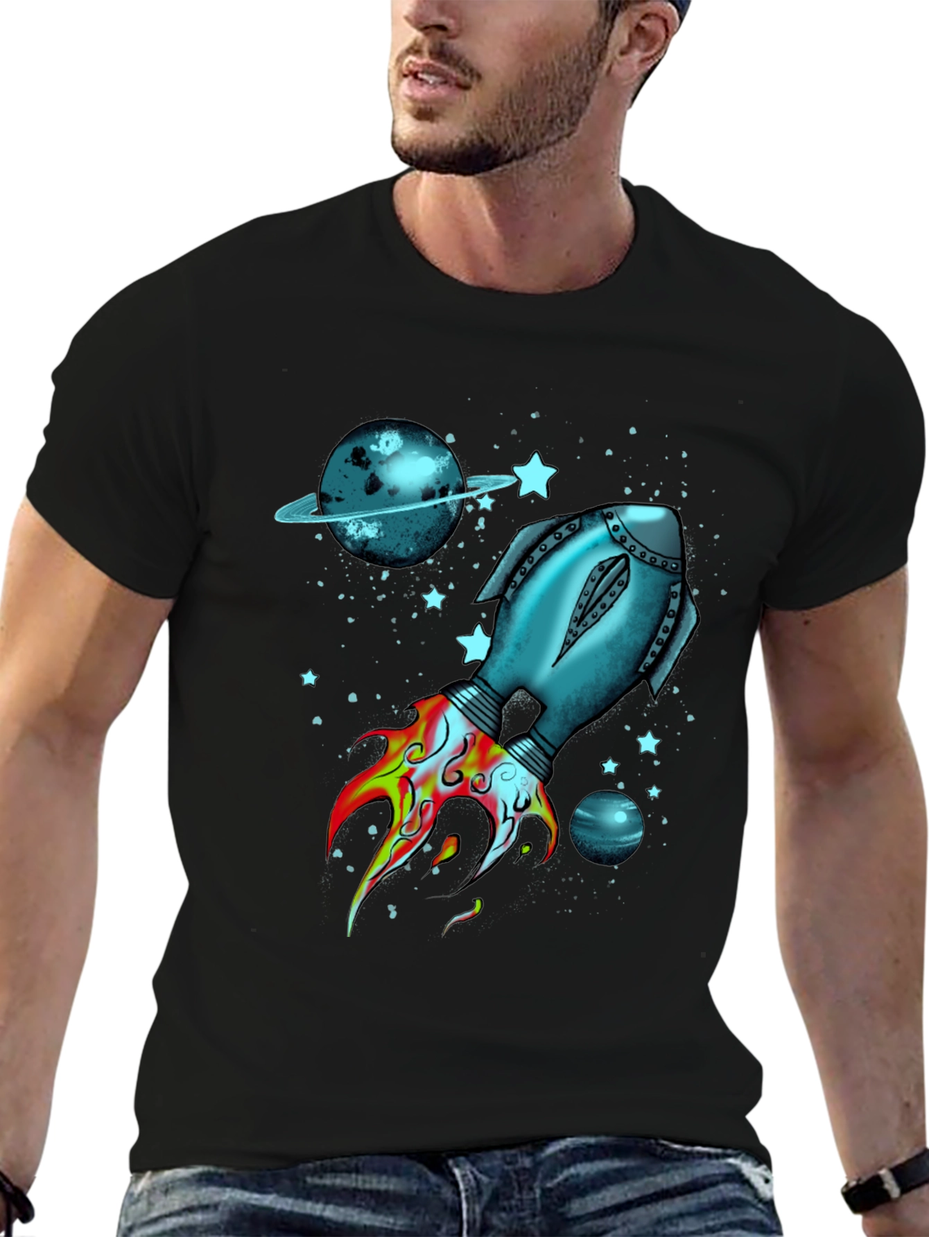 Cosmic Rocket T-Shirt - Blast Off in Style! - 6
