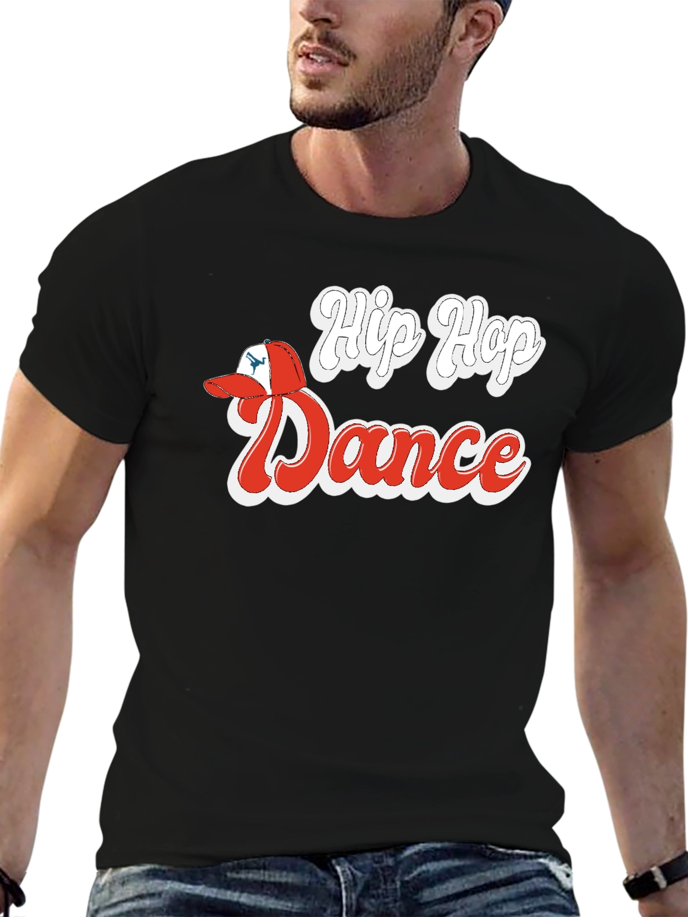 Black Hip Hop Dance Graphic Tee view 6