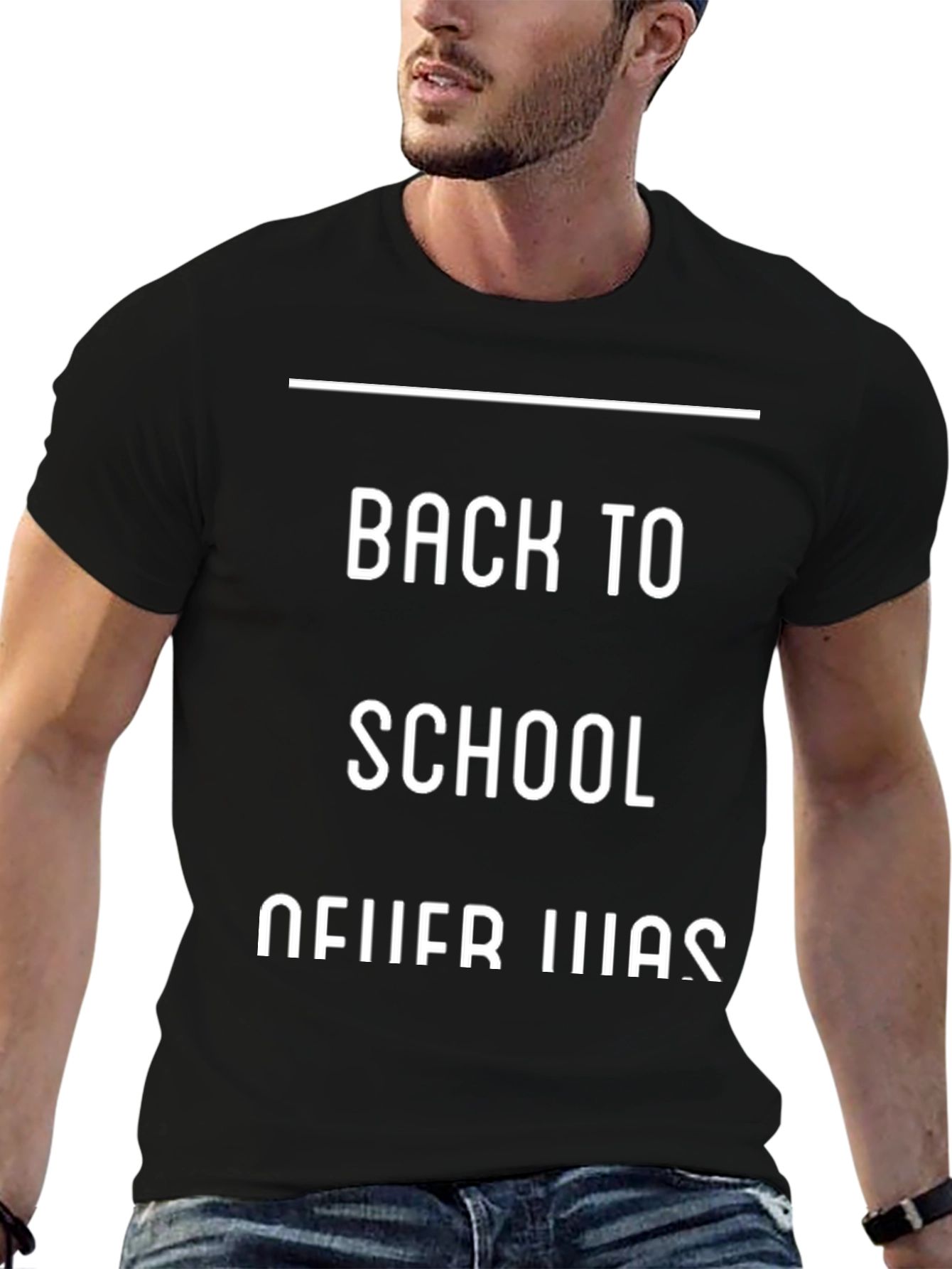 Black Back to School Never Was T-Shirt view 6