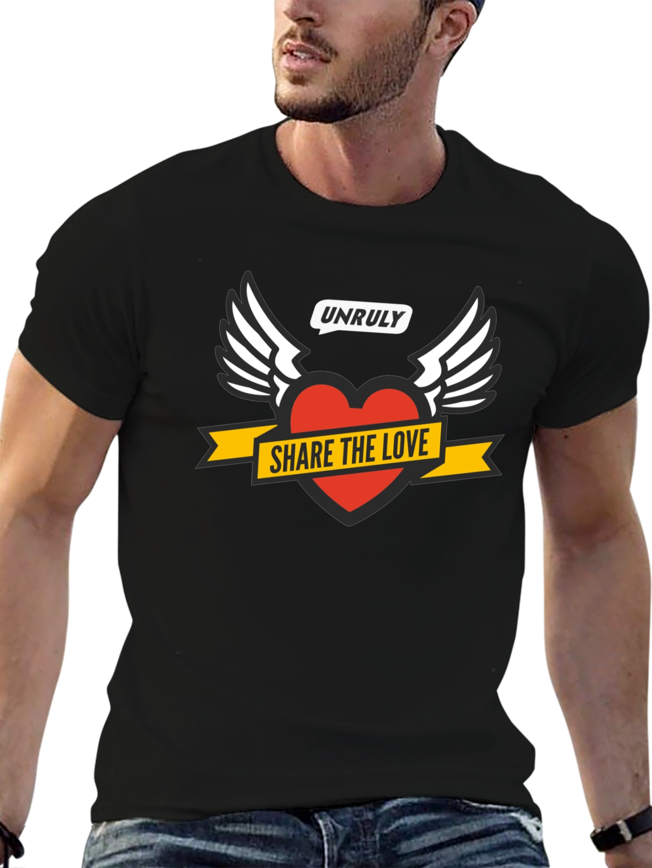 Black Unruly Share the Love Graphic Tee view 6
