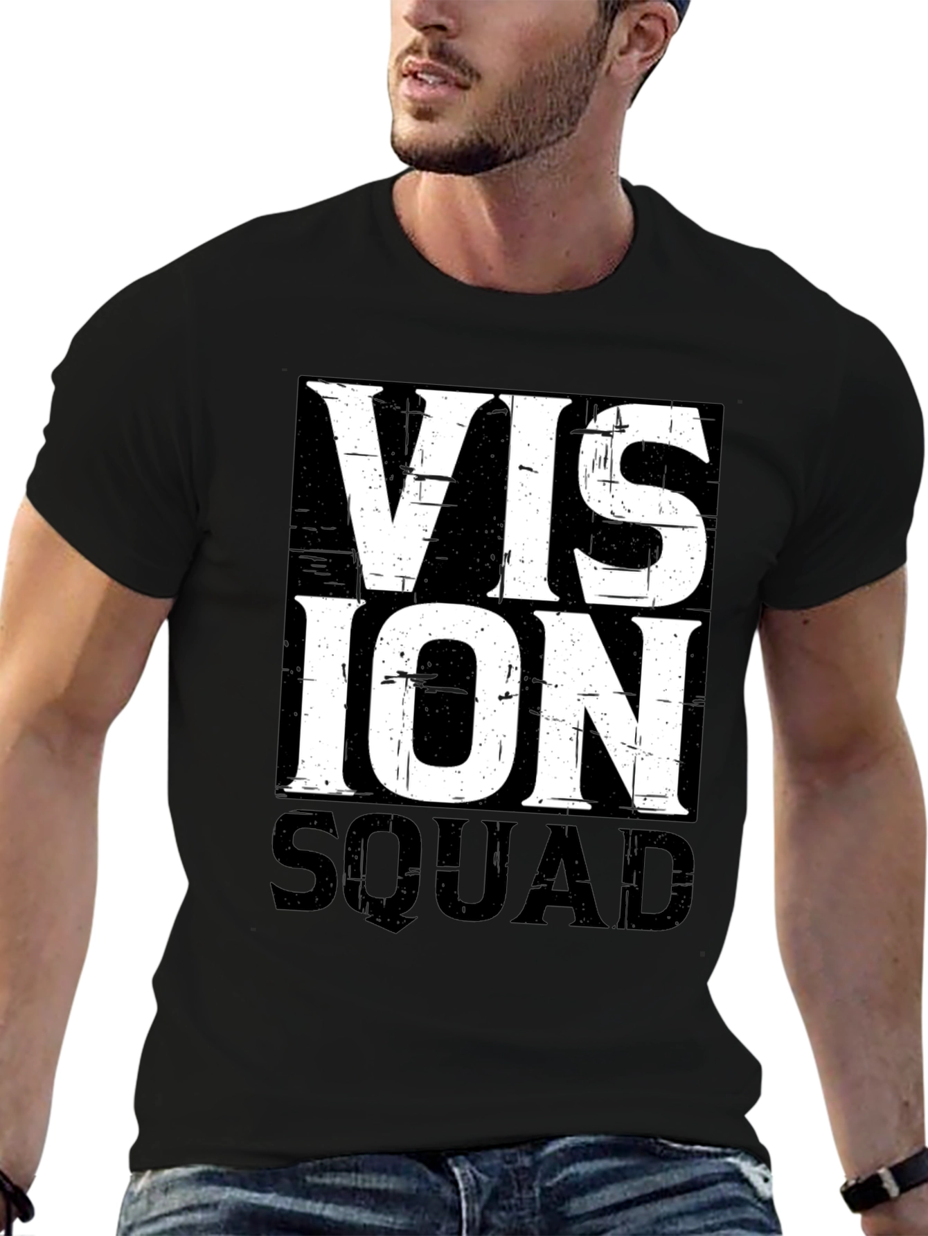 Black Vision Squad Graphic Tee - Bold Design view 6