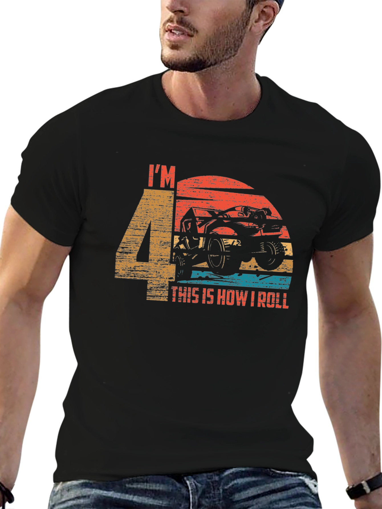 I'm 4 This Is How I Roll ATV Birthday T-Shirt - 6