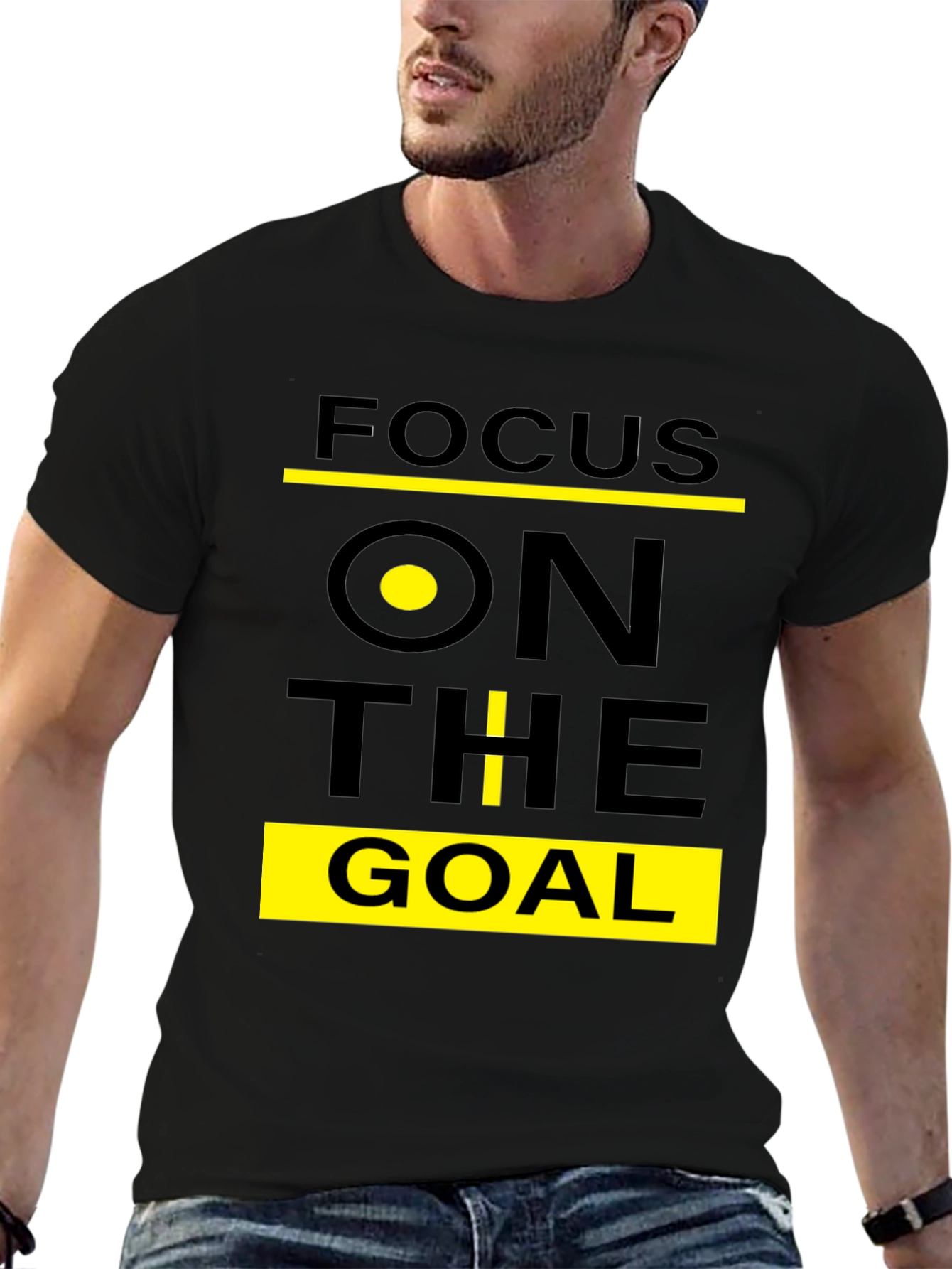 Black Focus On The Goal Black T-Shirt view 6