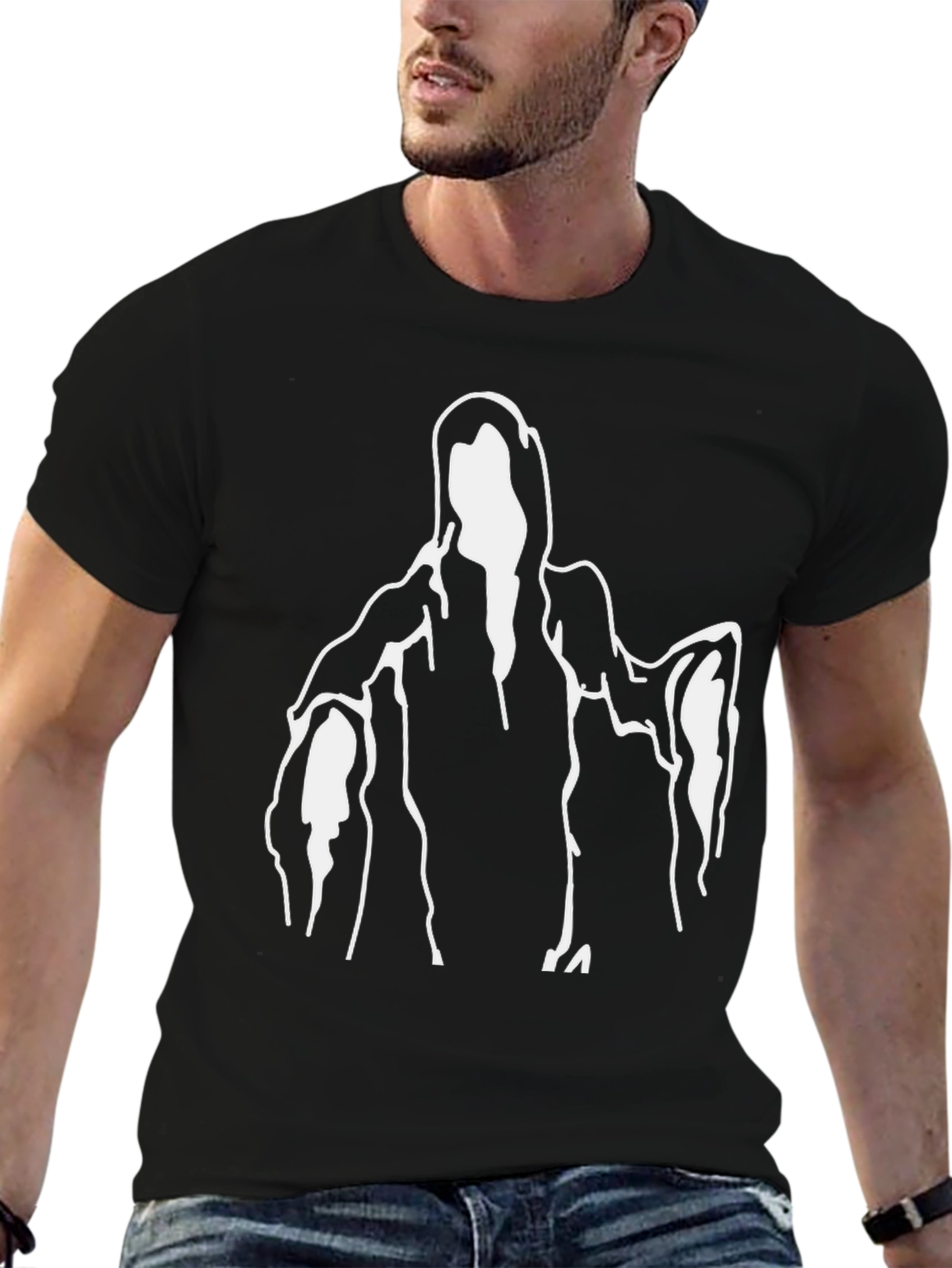 Black Grim Reaper Graphic T-Shirt - Black view 6