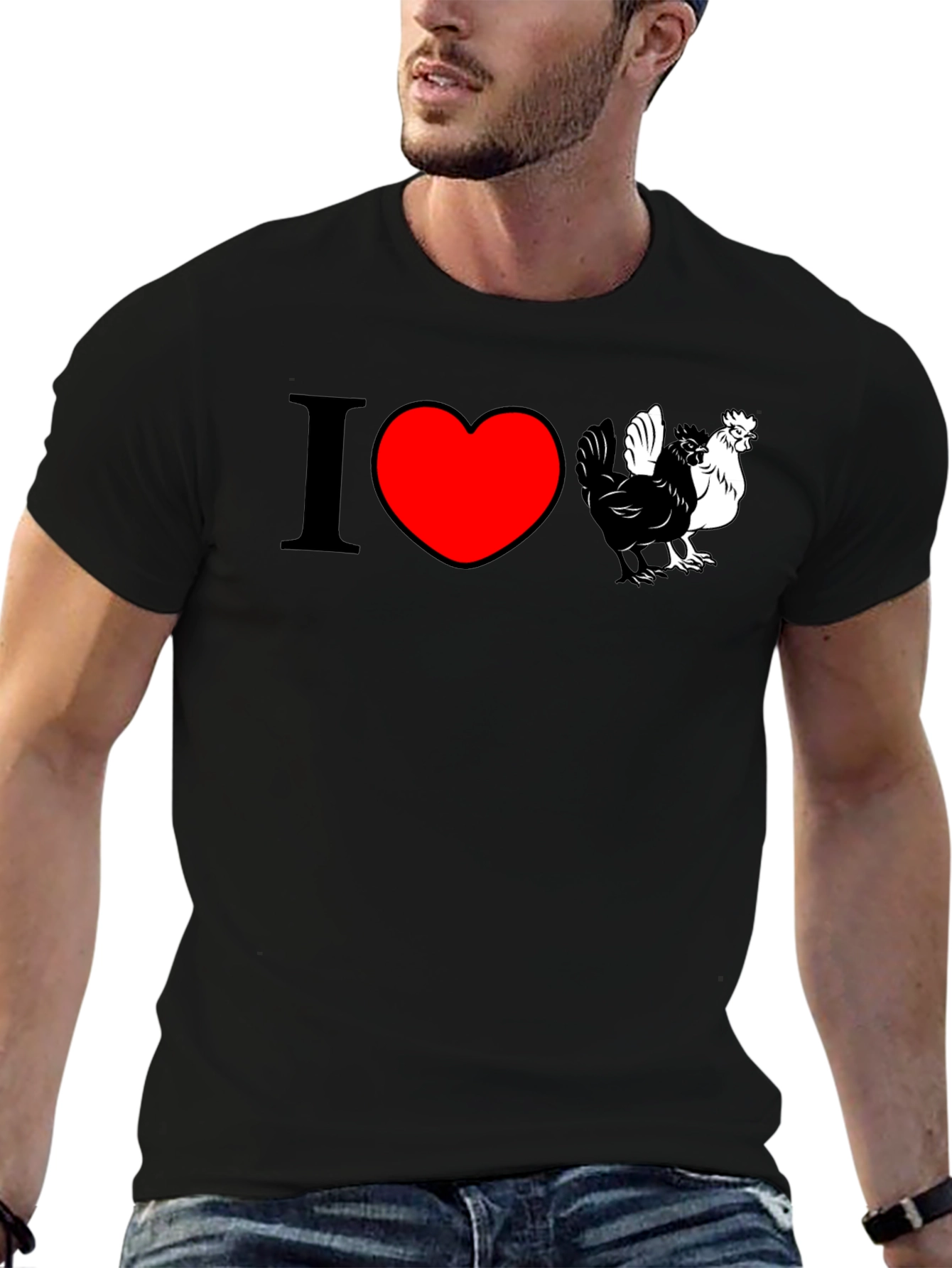 I Heart Chickens T-Shirt - Cute Farm Animal Tee - 6