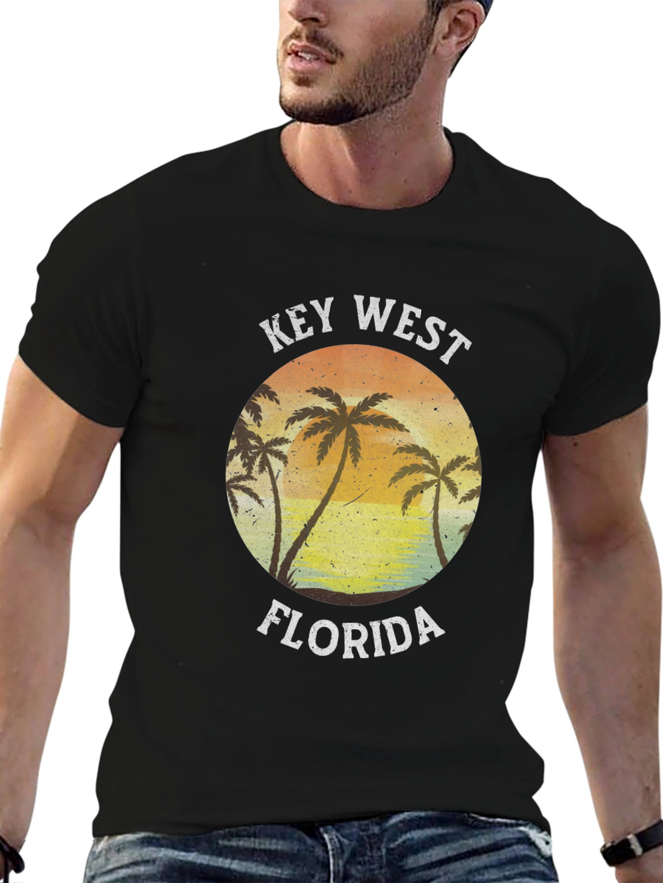 Key West Florida Palm Tree Graphic Tee - 6