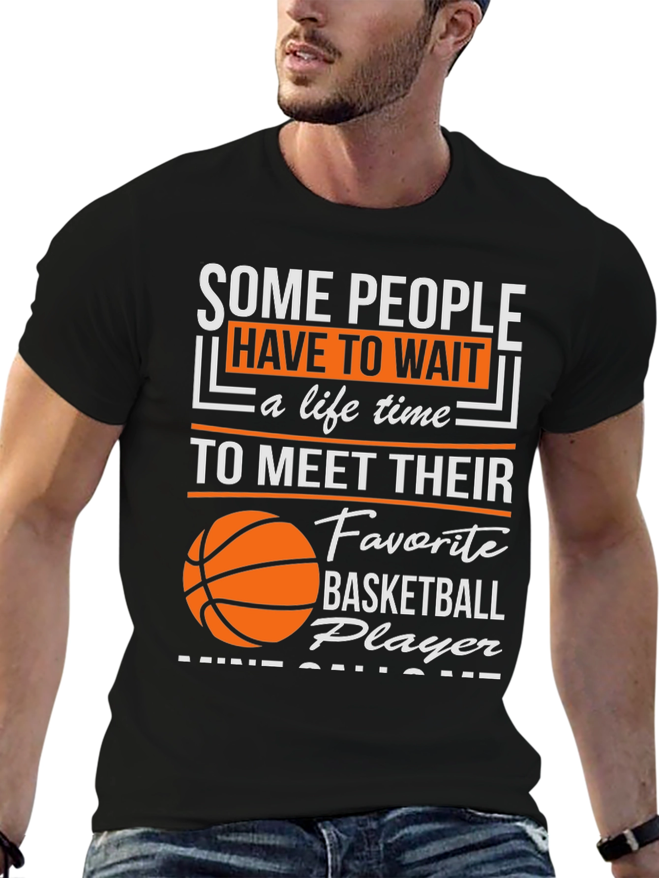Black Basketball Player T-Shirt view 6