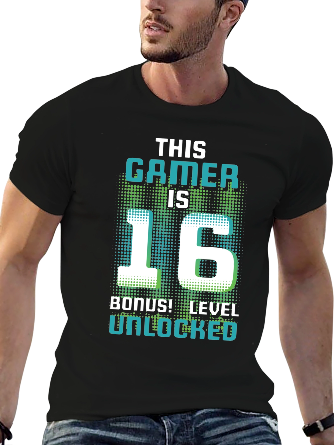 Gamer Level 16 Unlocked Birthday T-Shirt - 6