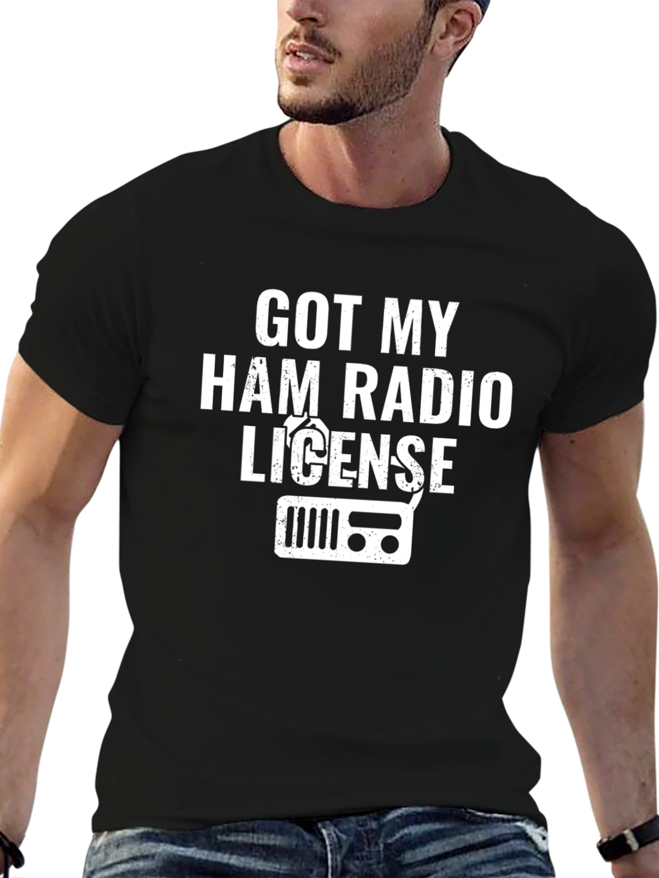 Black Ham Radio License T-Shirt - Operator Gift view 6
