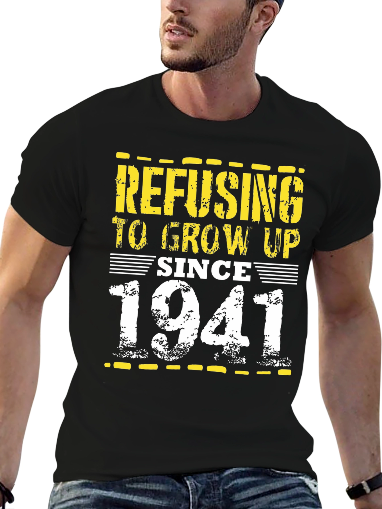 Black Refusing to Grow Up Since 1941 Graphic Tee view 6