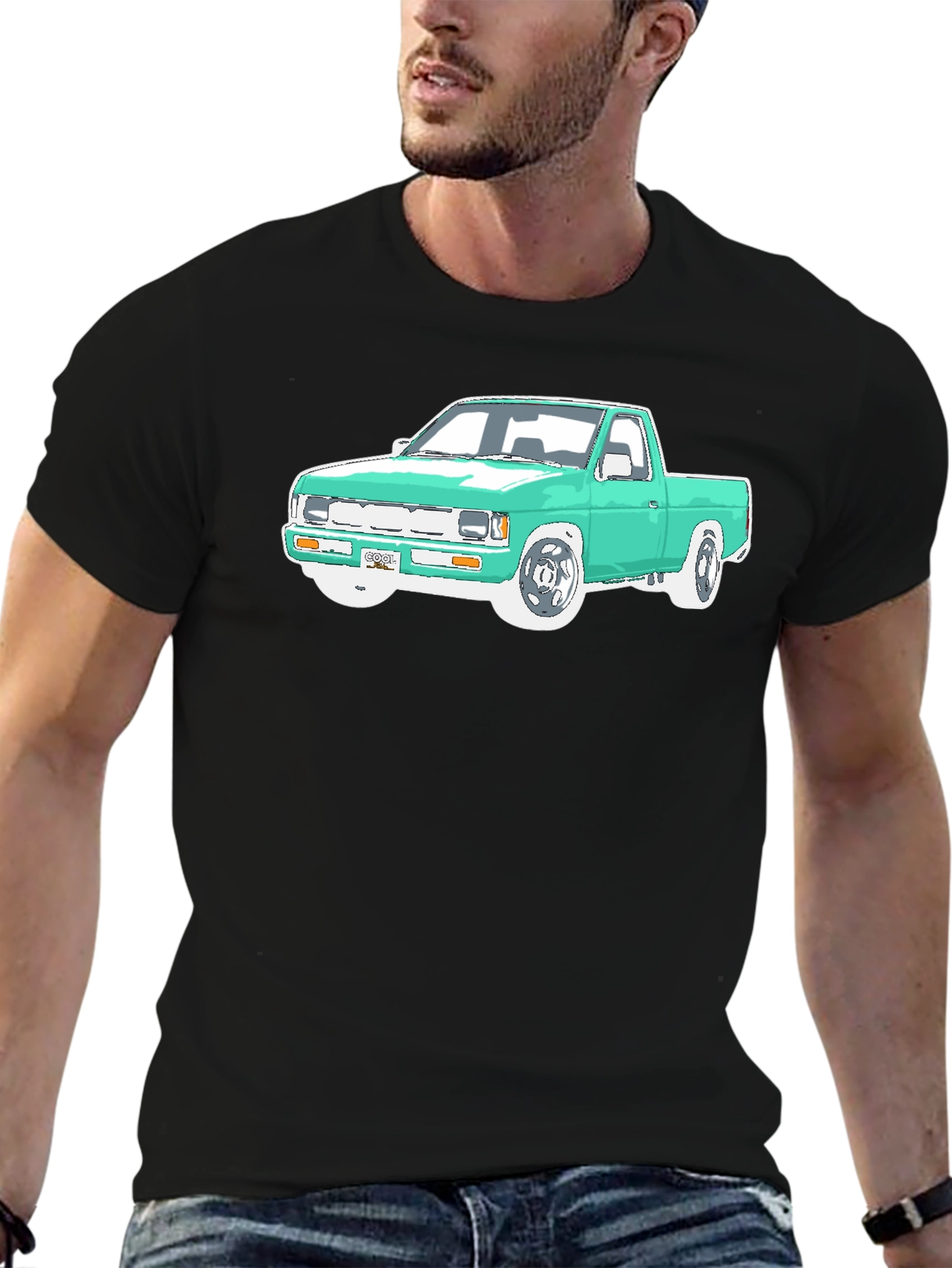 Black Truck Graphic Tee - Cool Car T-Shirt view 6