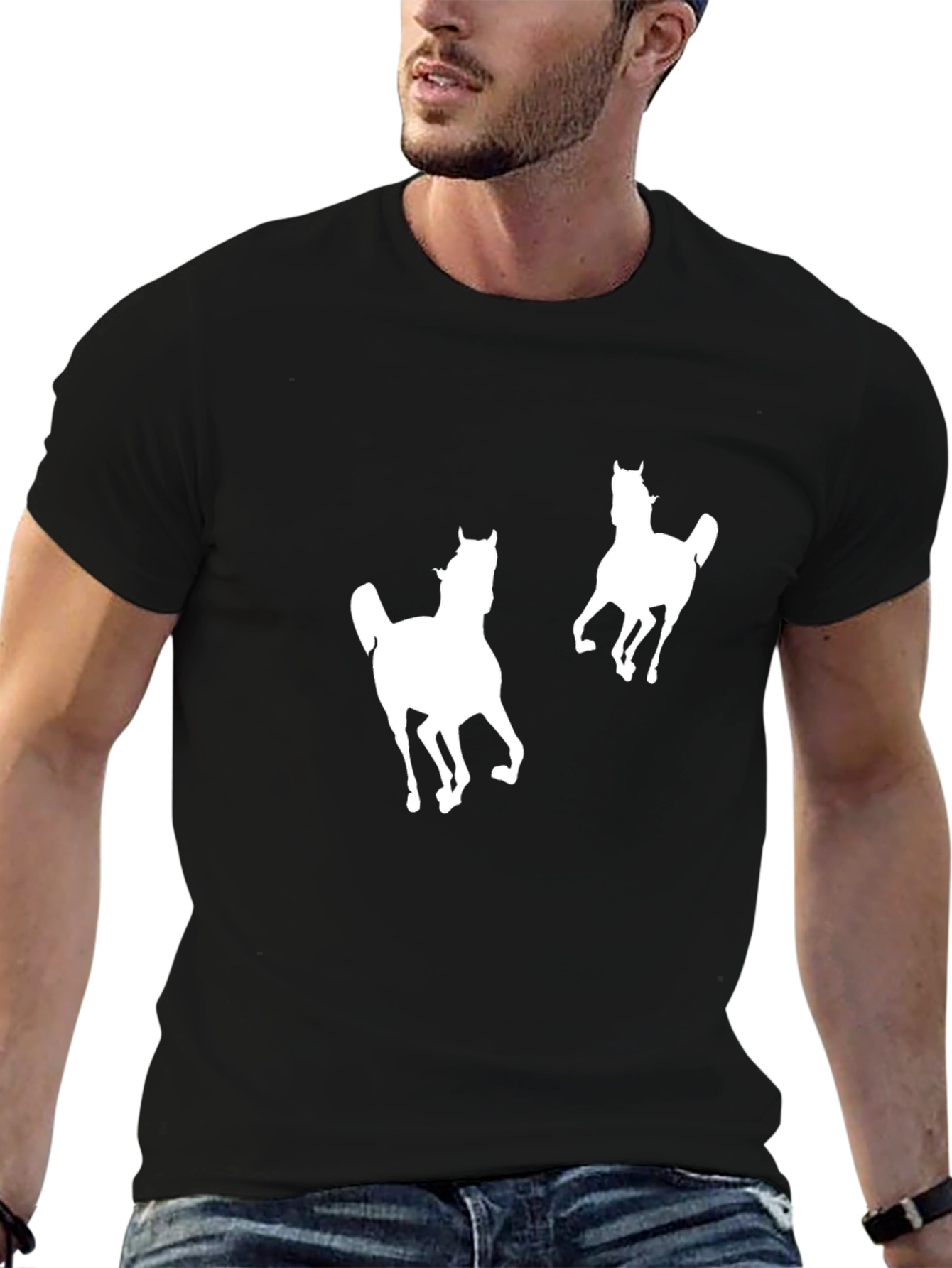 Black Black Horse Graphic Tee view 6