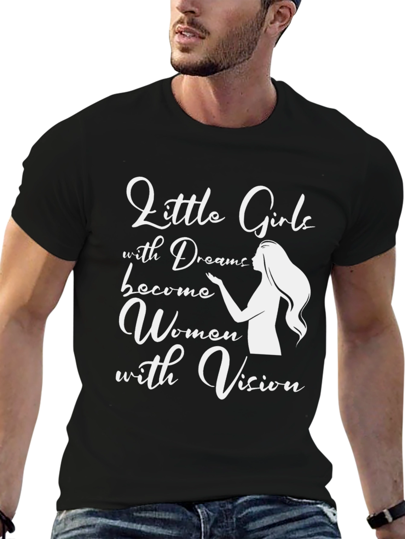 Inspirational Women's T-Shirt - Little Girls with Dreams - 6