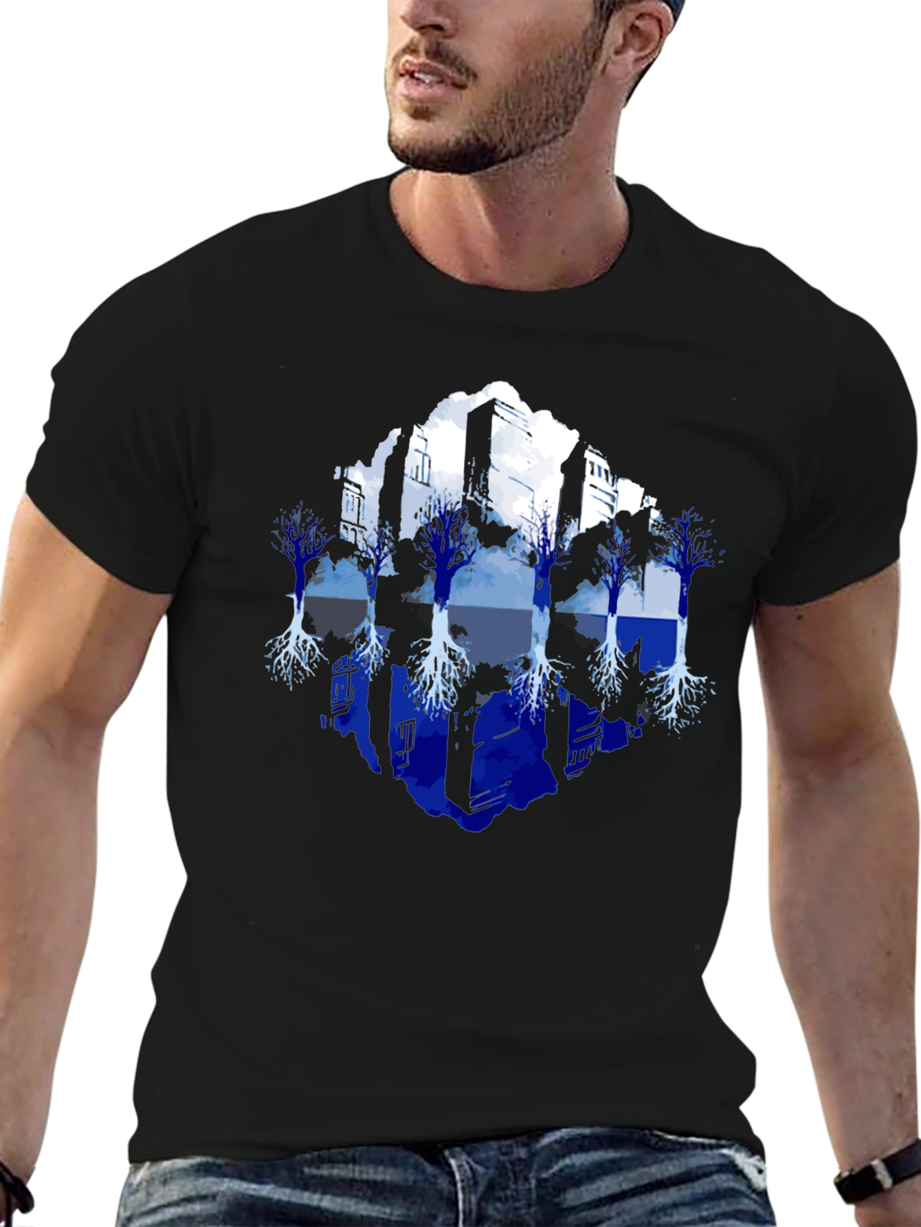 Cityscape Reflection Graphic Tee - 6