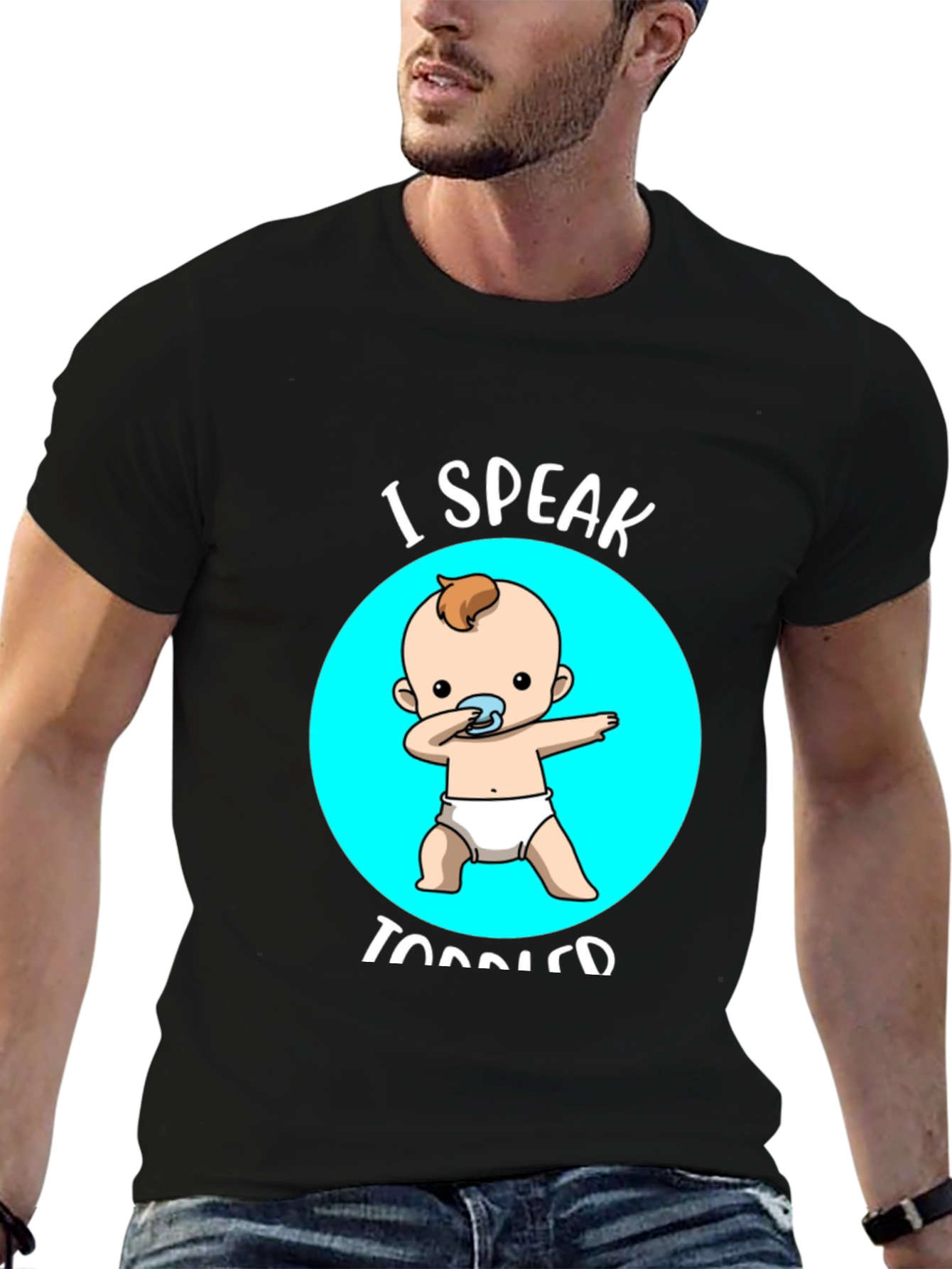 I Speak Toddler Black Graphic T-Shirt - 6