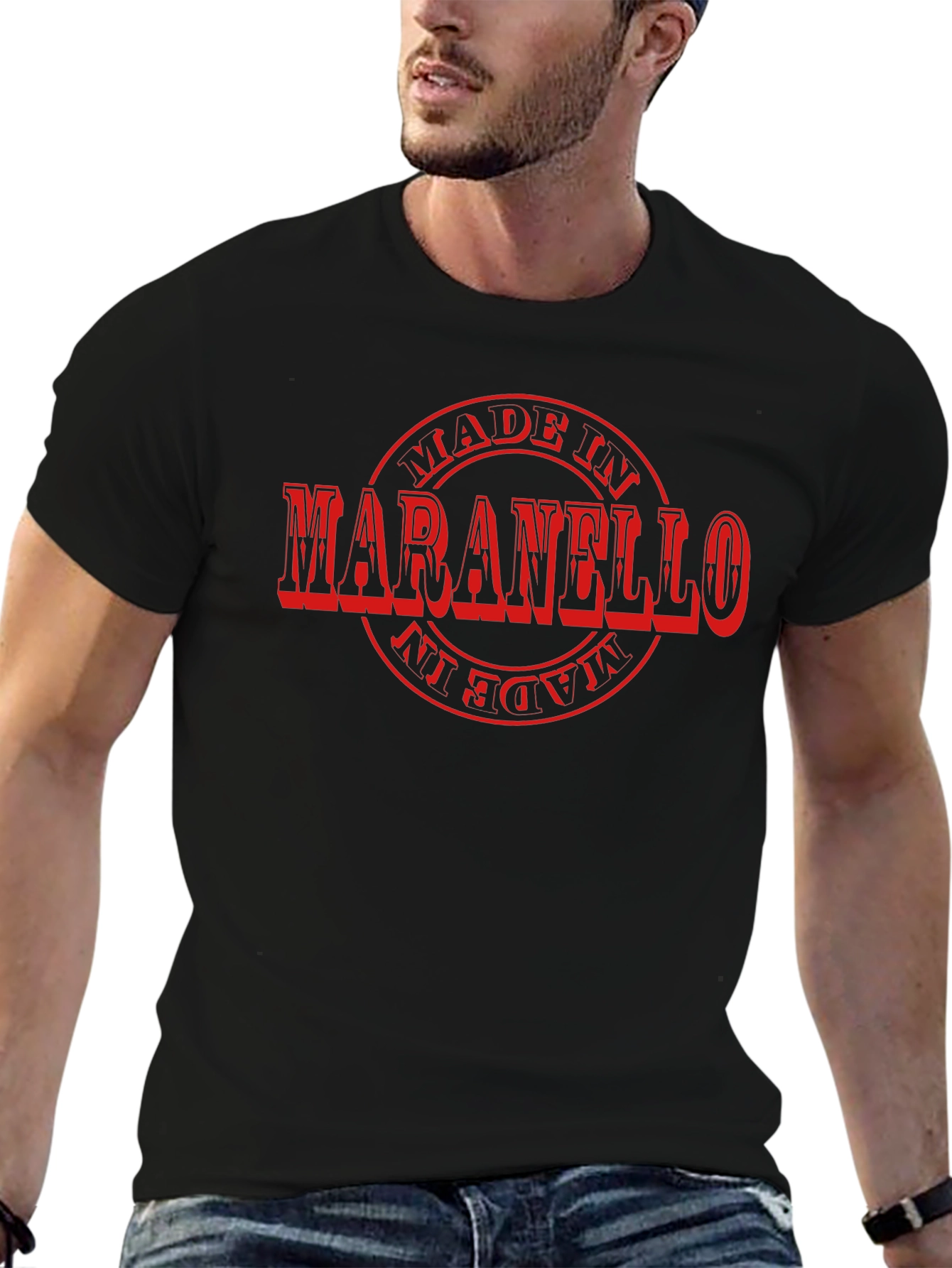 Black Made in Maranello Graphic T-Shirt - Black view 6
