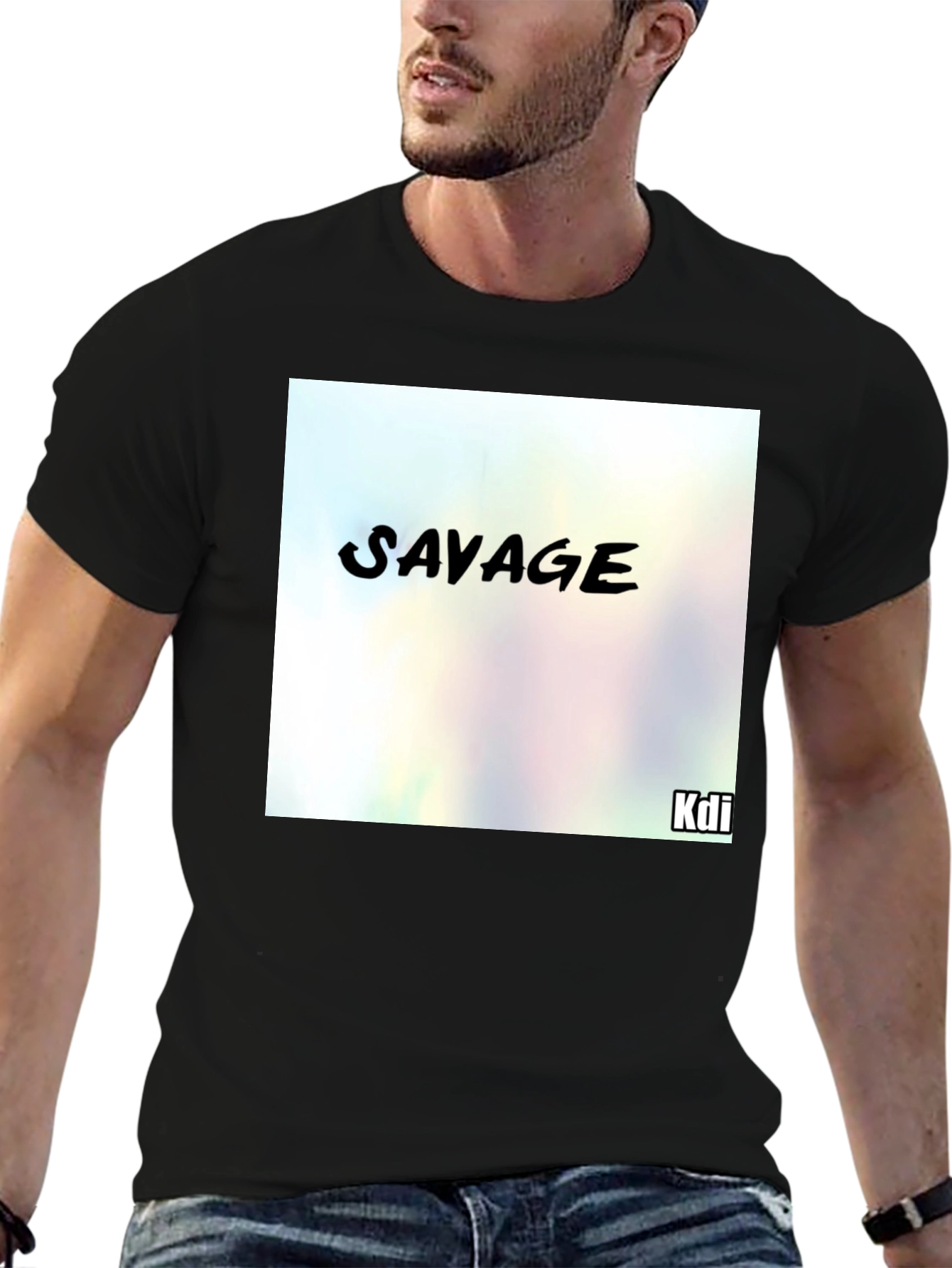 Black Savage Graphic T-Shirt - Trendy Streetwear view 6