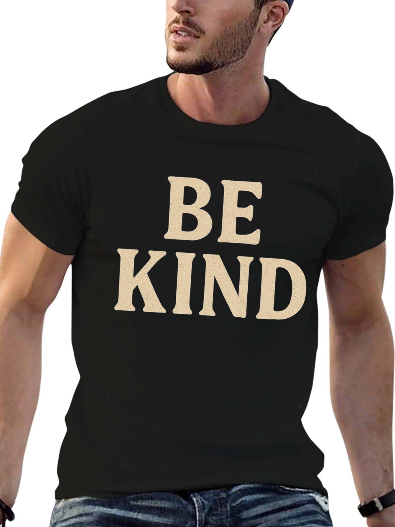 Black Be Kind Graphic T-Shirt - Positive Message view 6