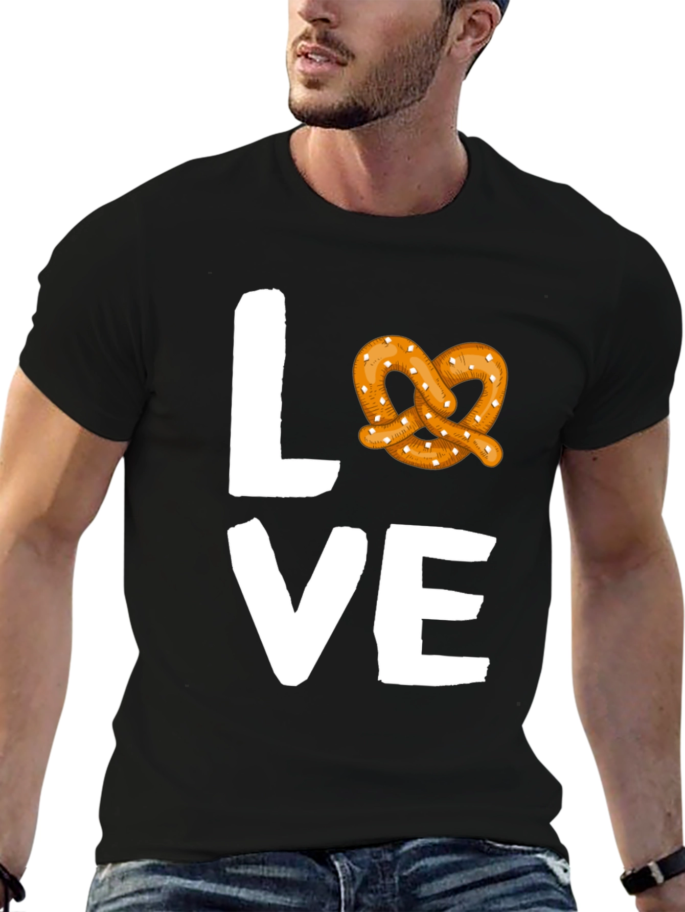 Black Love Pretzel Graphic Tee - Soft Cotton Blend view 6