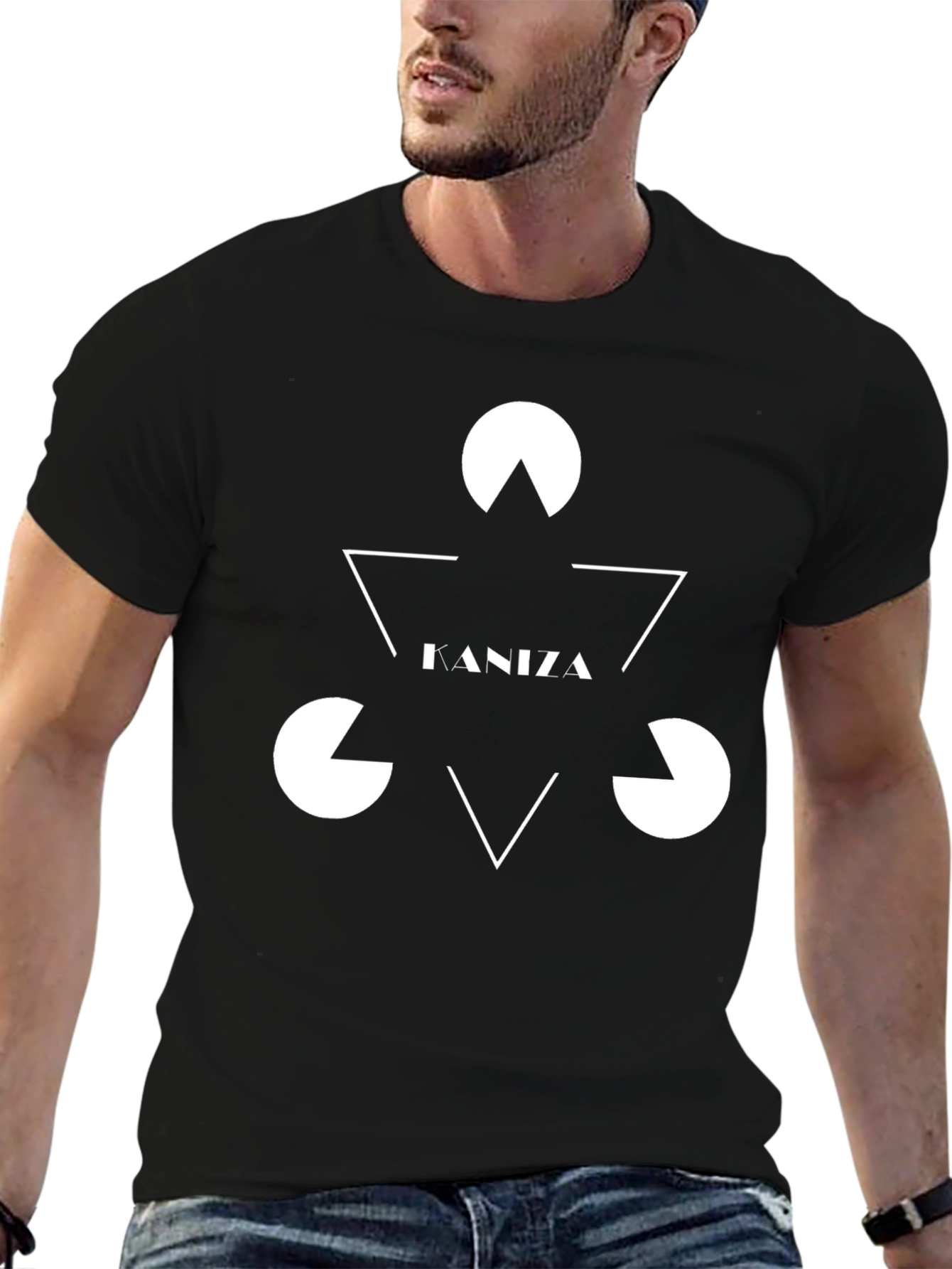 Black Geometric Graphic Tee - Kaniza Design view 6