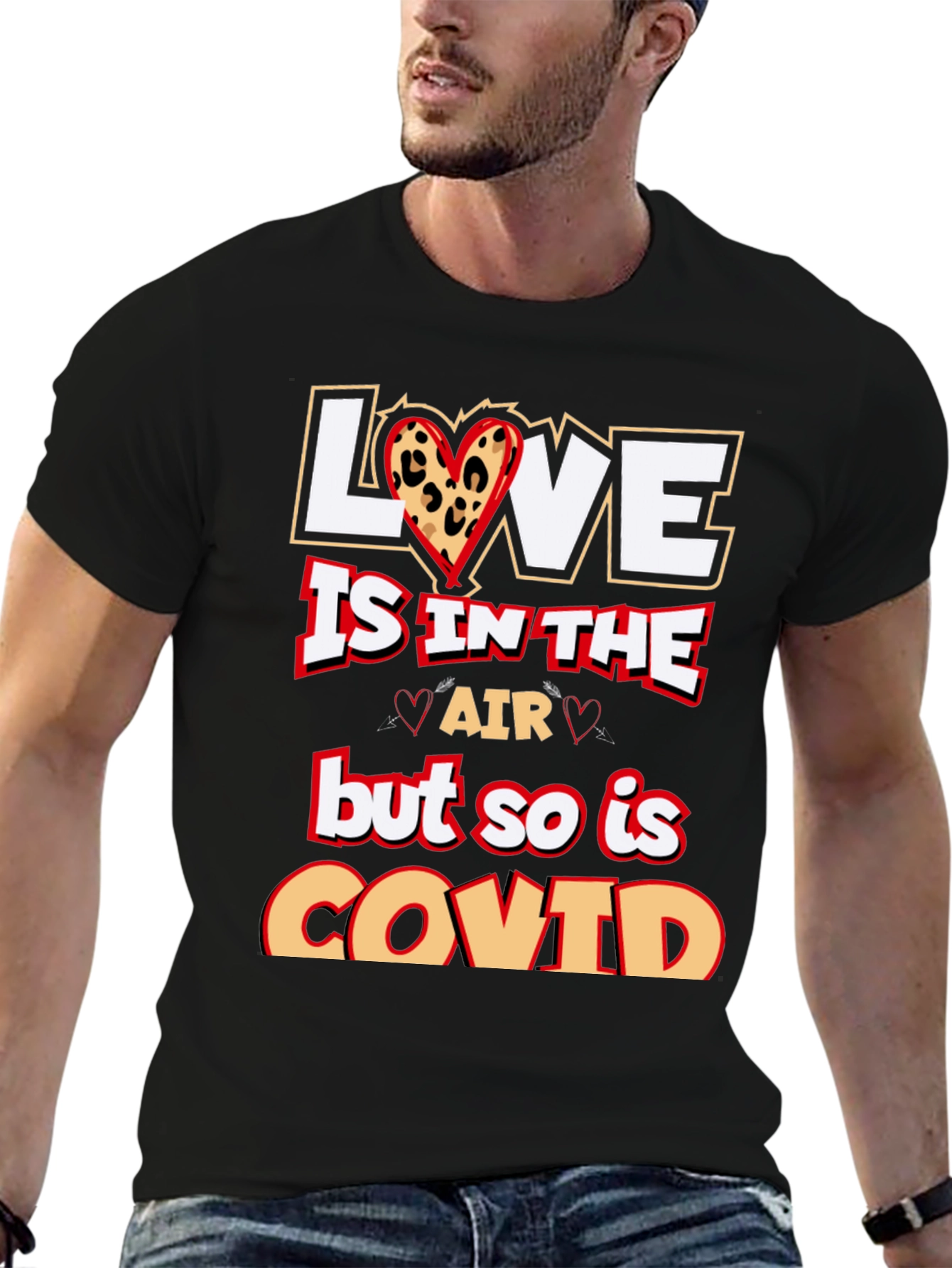 Black Love is in the Air COVID T-Shirt view 6