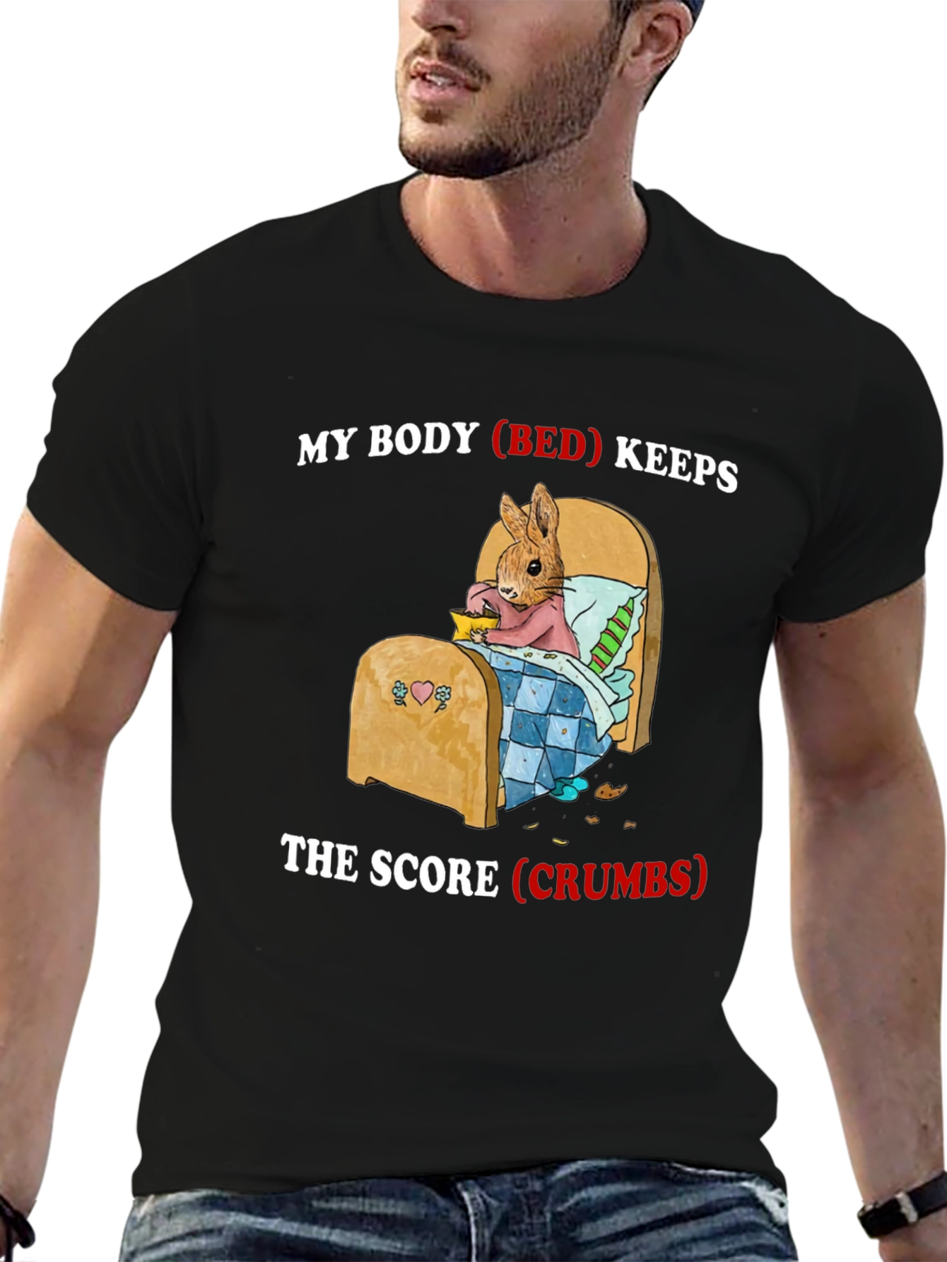 Black My Body (Bed) Keeps The Score (Crumbs) T-Shirt view 6