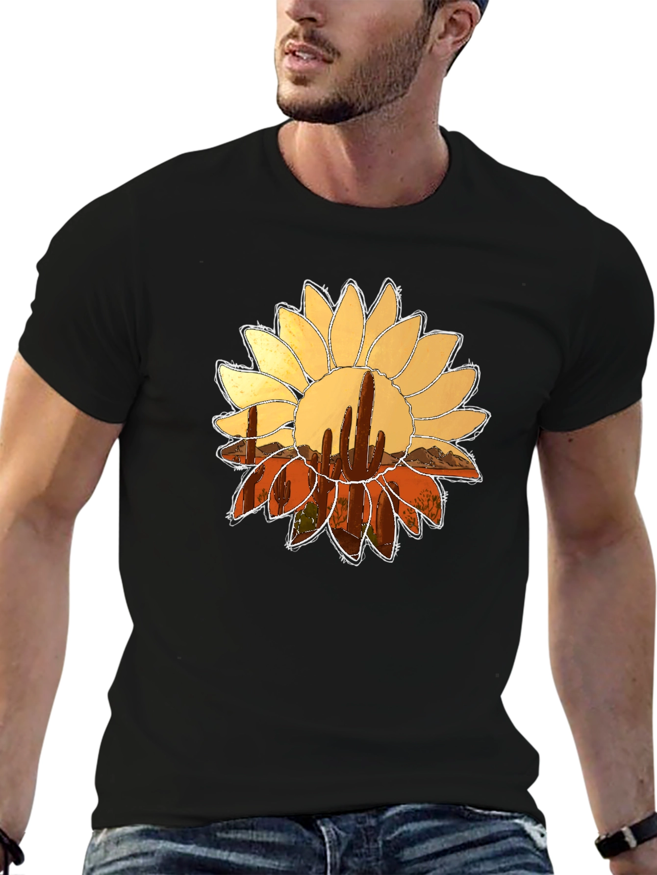 Cactus Flower Graphic Tee - Desert Bloom - 6