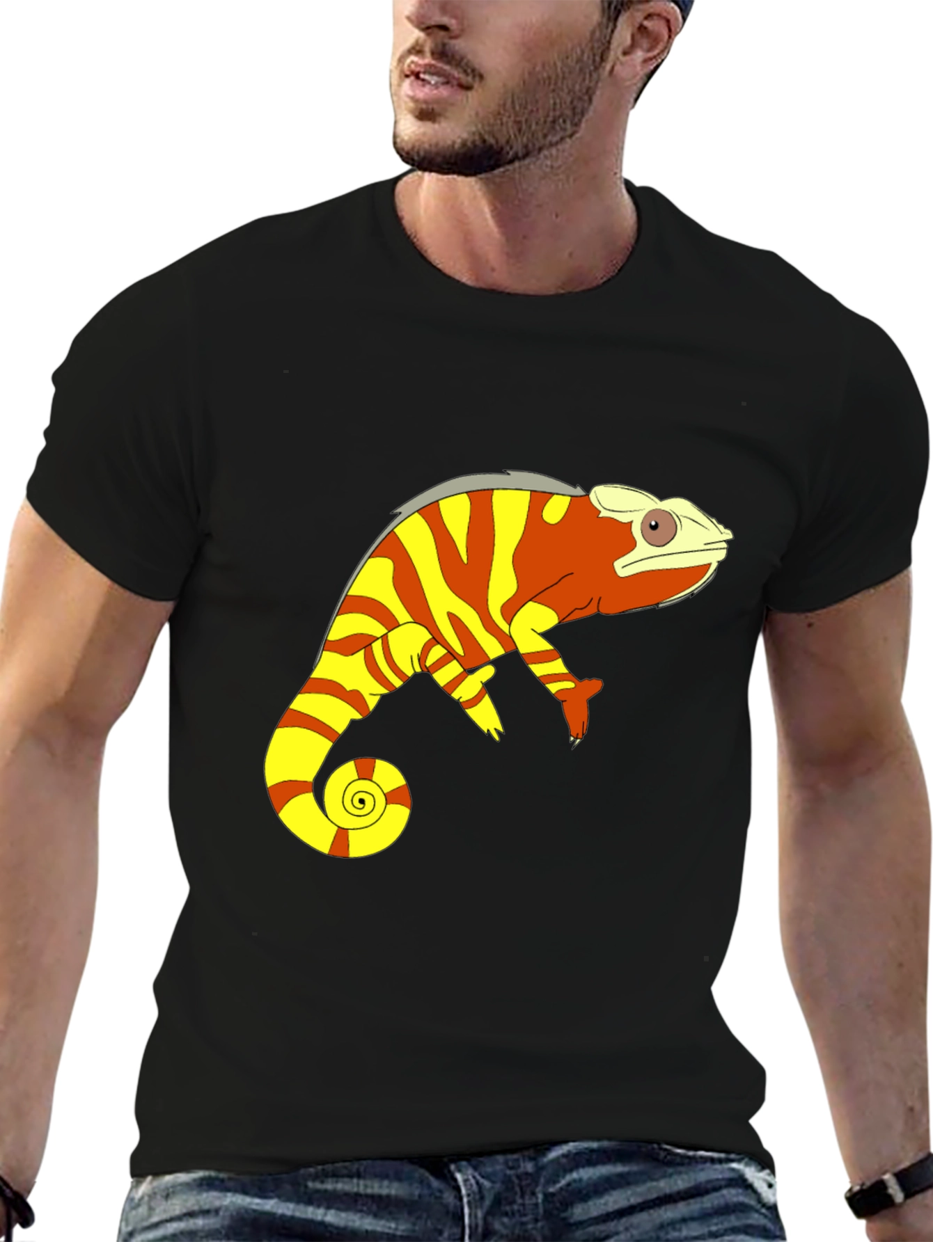Black Chameleon Graphic Tee - Stylish & Unique view 6