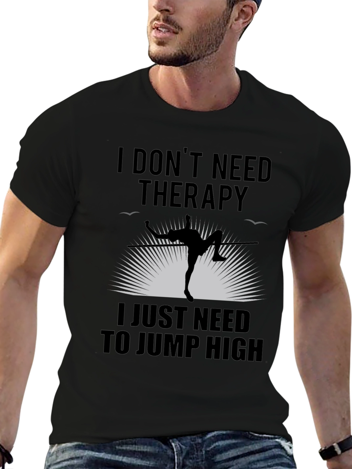 Black Jump High Therapy T-Shirt view 6