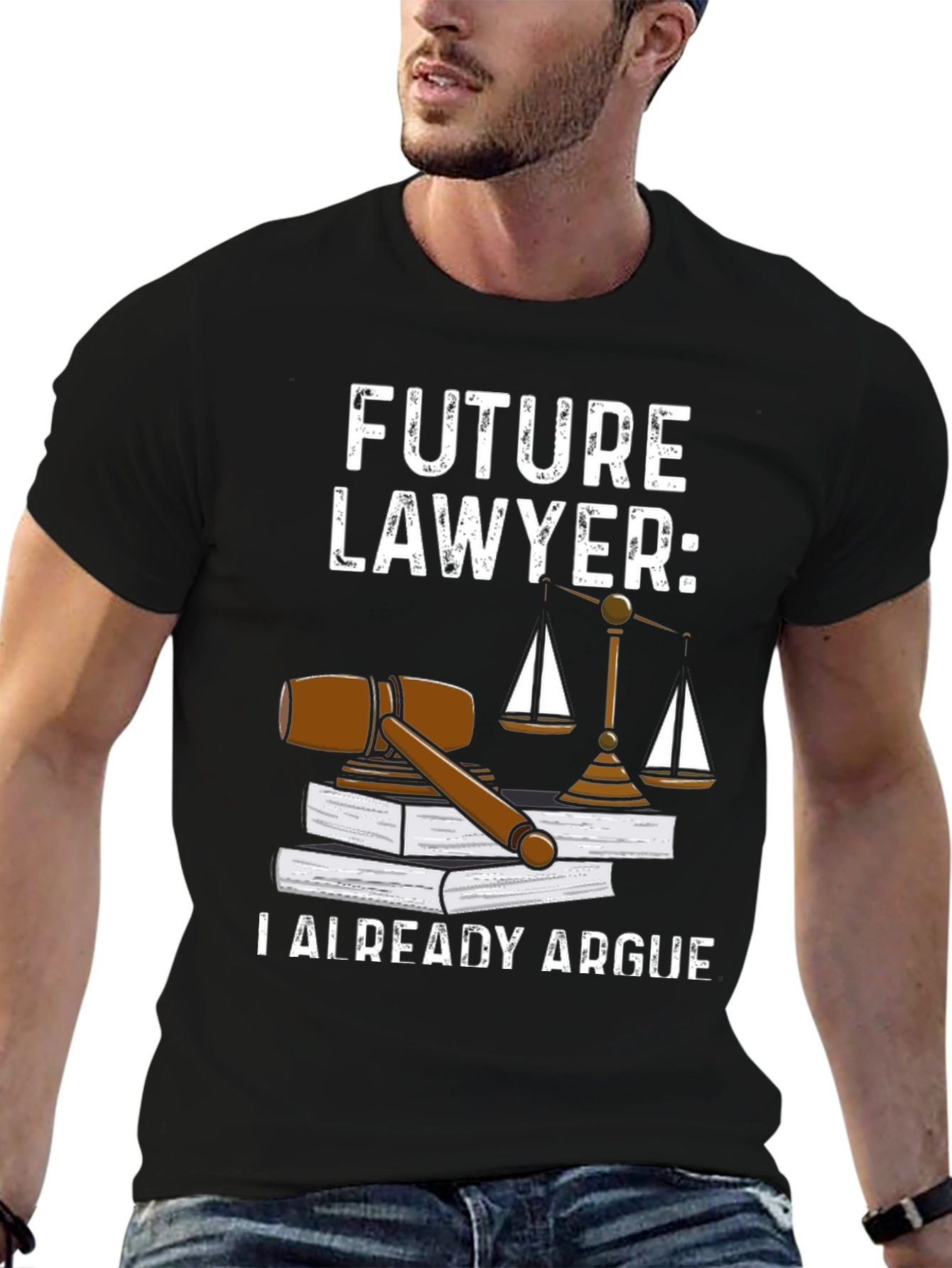 Black Future Lawyer T-Shirt - Law School Gift view 6