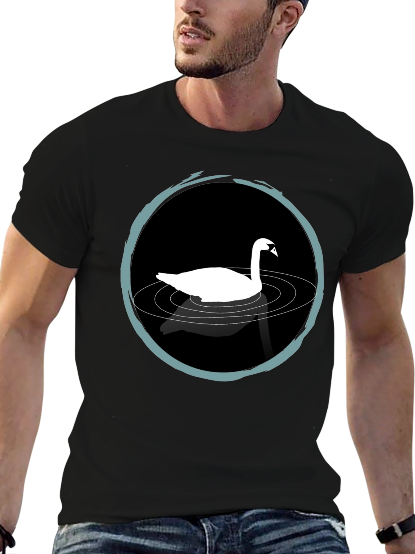 Swan Lake T-Shirt - Elegant Black Tee - 6