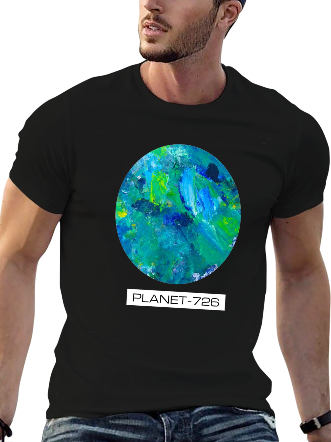Black Planet-726 Graphic Tee - Unique Artistic Design view 6