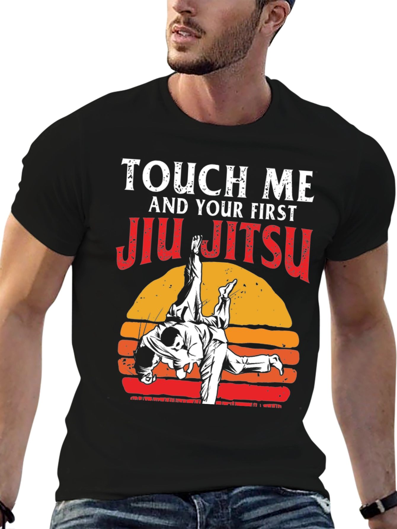 Black Touch Me Jiu Jitsu Graphic Tee view 6