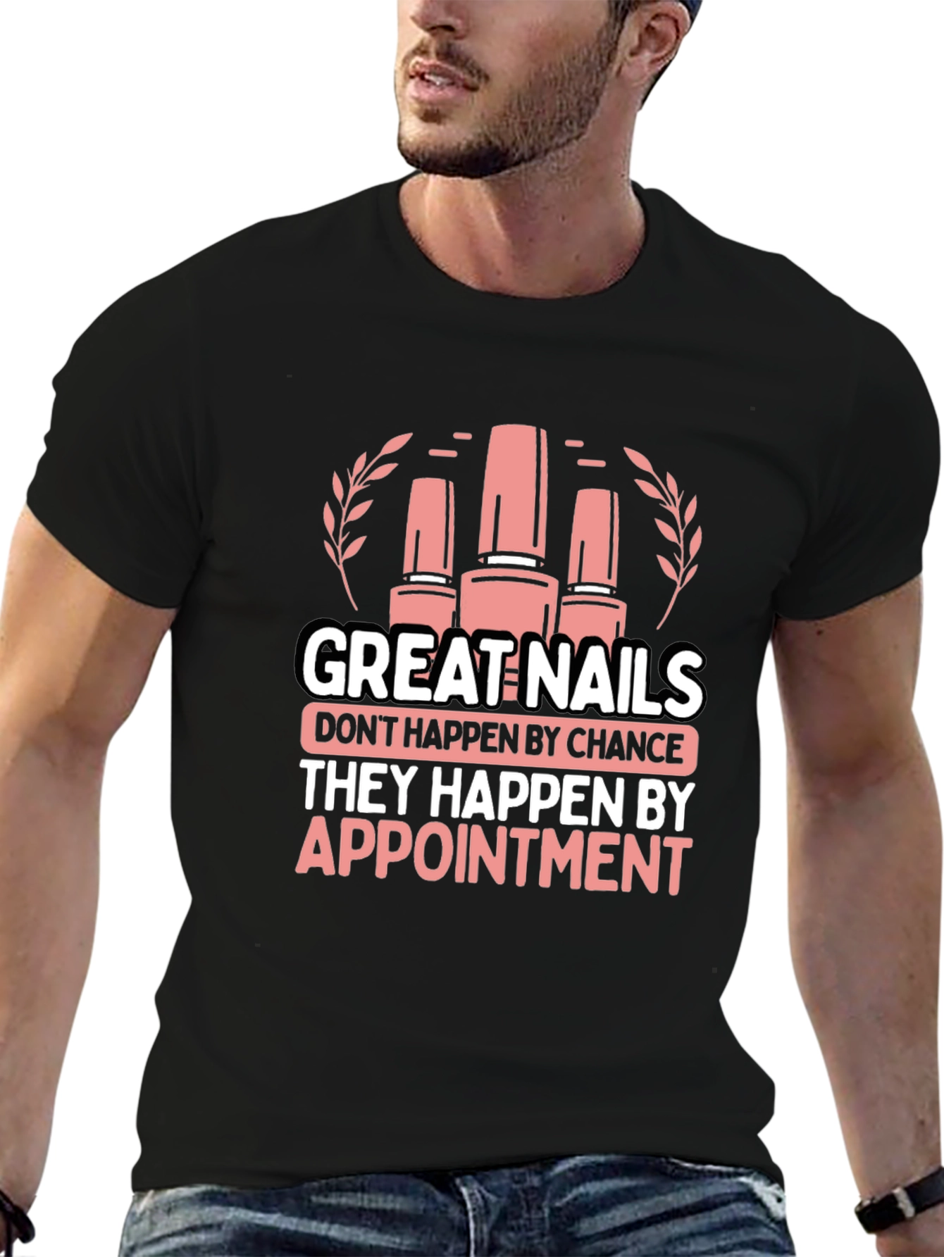 Black Great Nails Appointment T-Shirt view 6