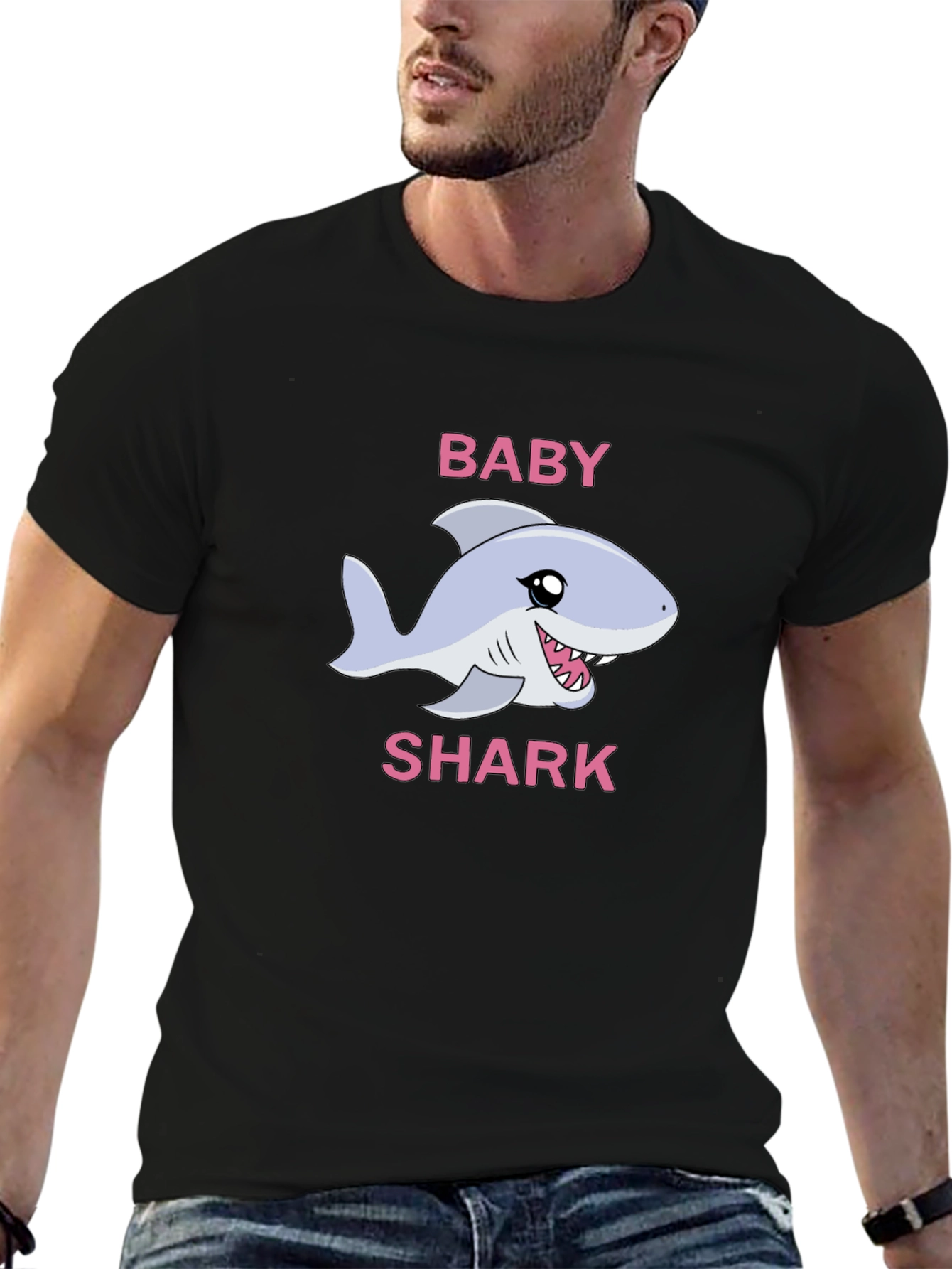 Black Baby Shark Graphic T-Shirt view 6