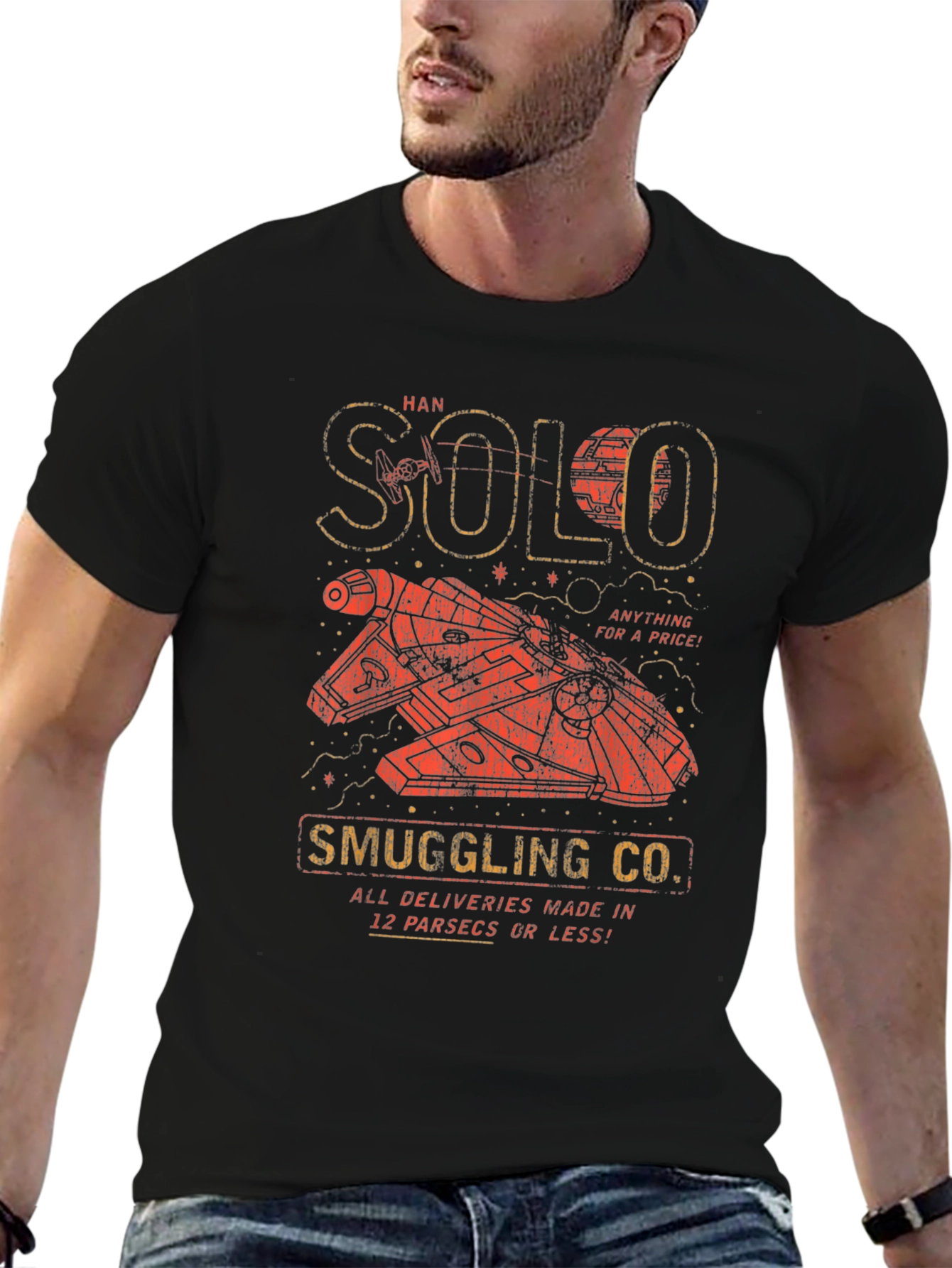Black Han Solo Smuggling Co. T-Shirt view 6