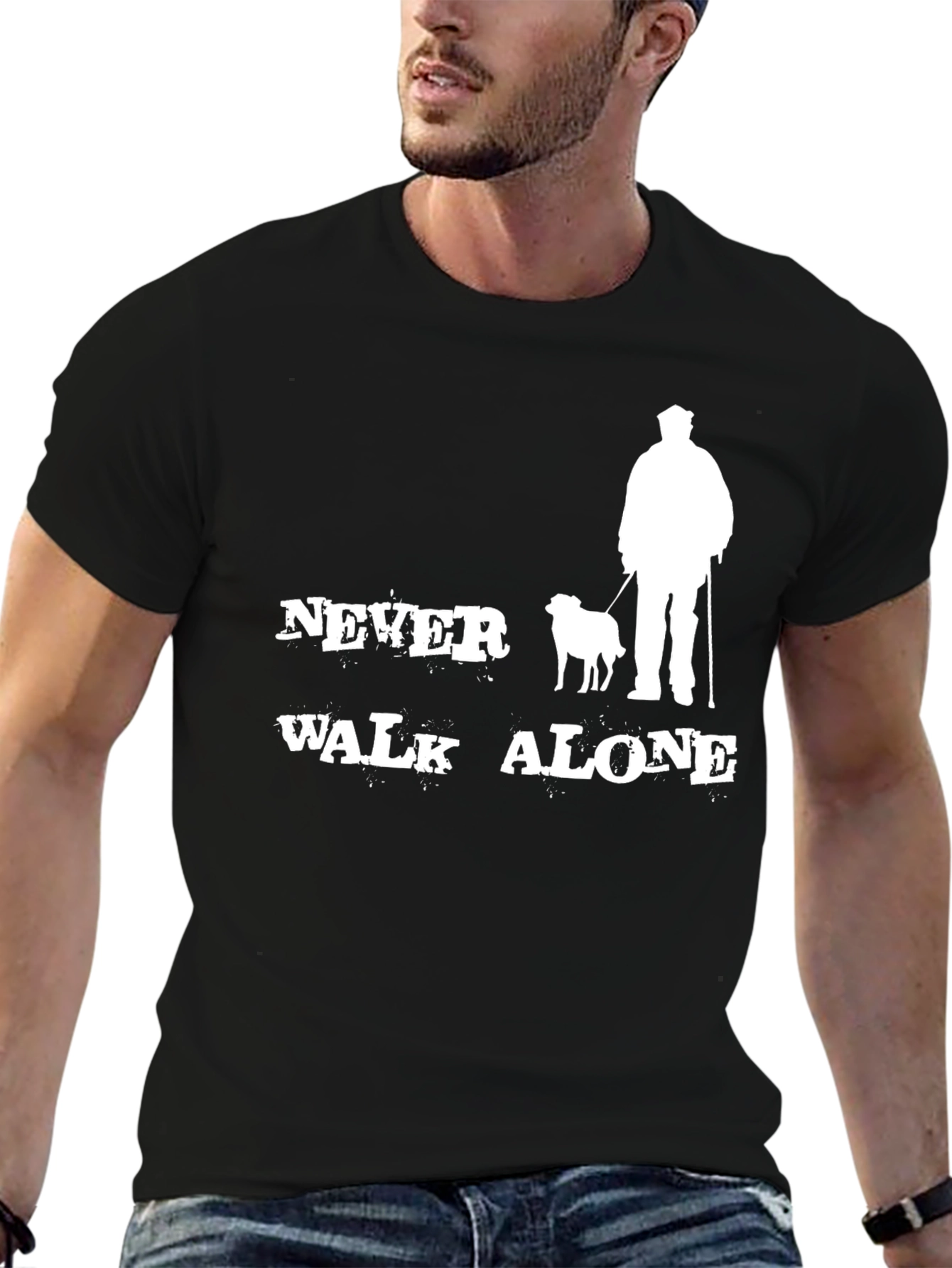 Black Never Walk Alone Graphic Tee view 6