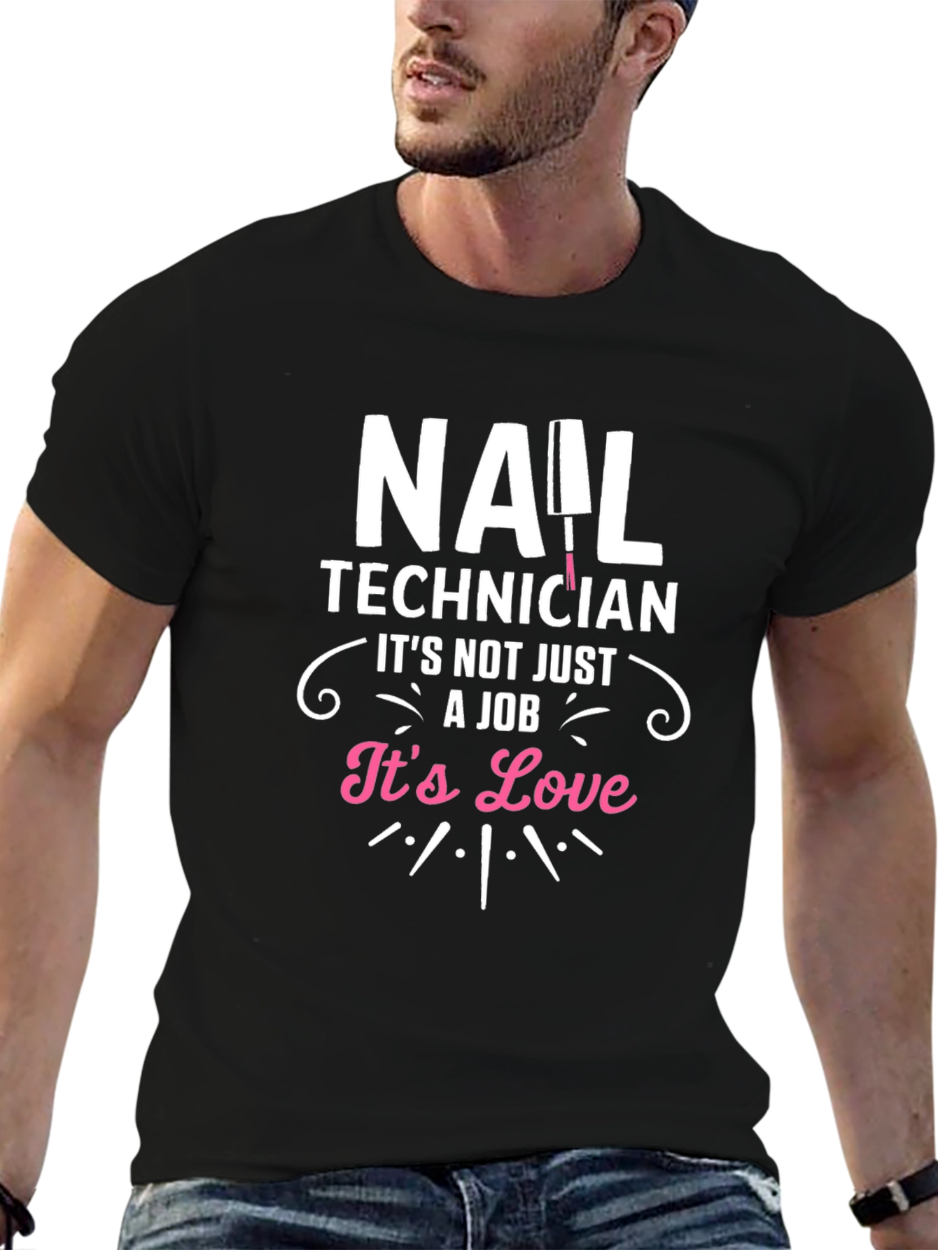 Nail Technician Love T-Shirt - Black - 6