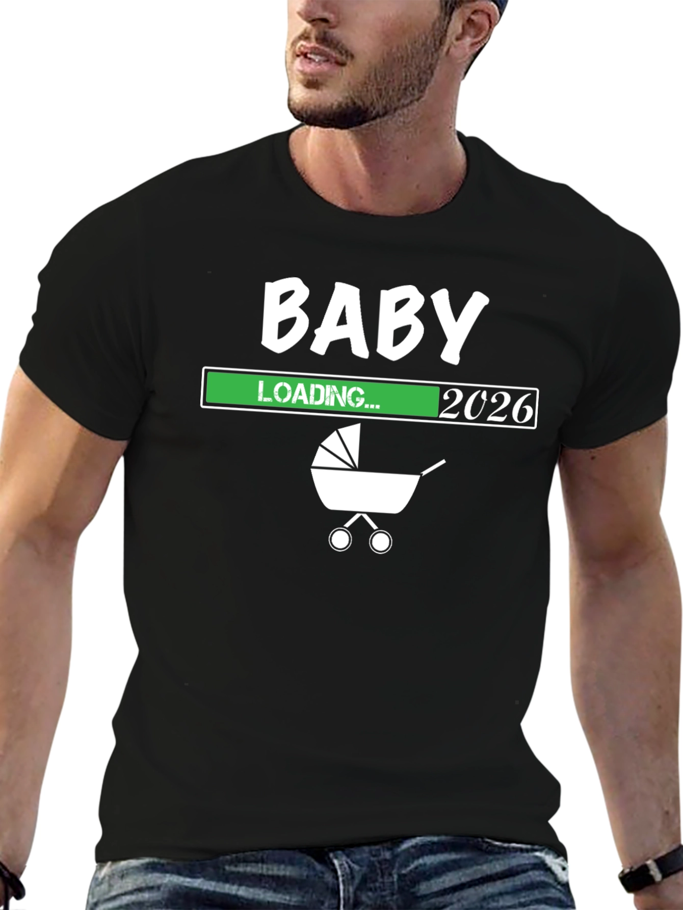 Black Baby Loading 2026 T-Shirt: New Dad Gift view 6