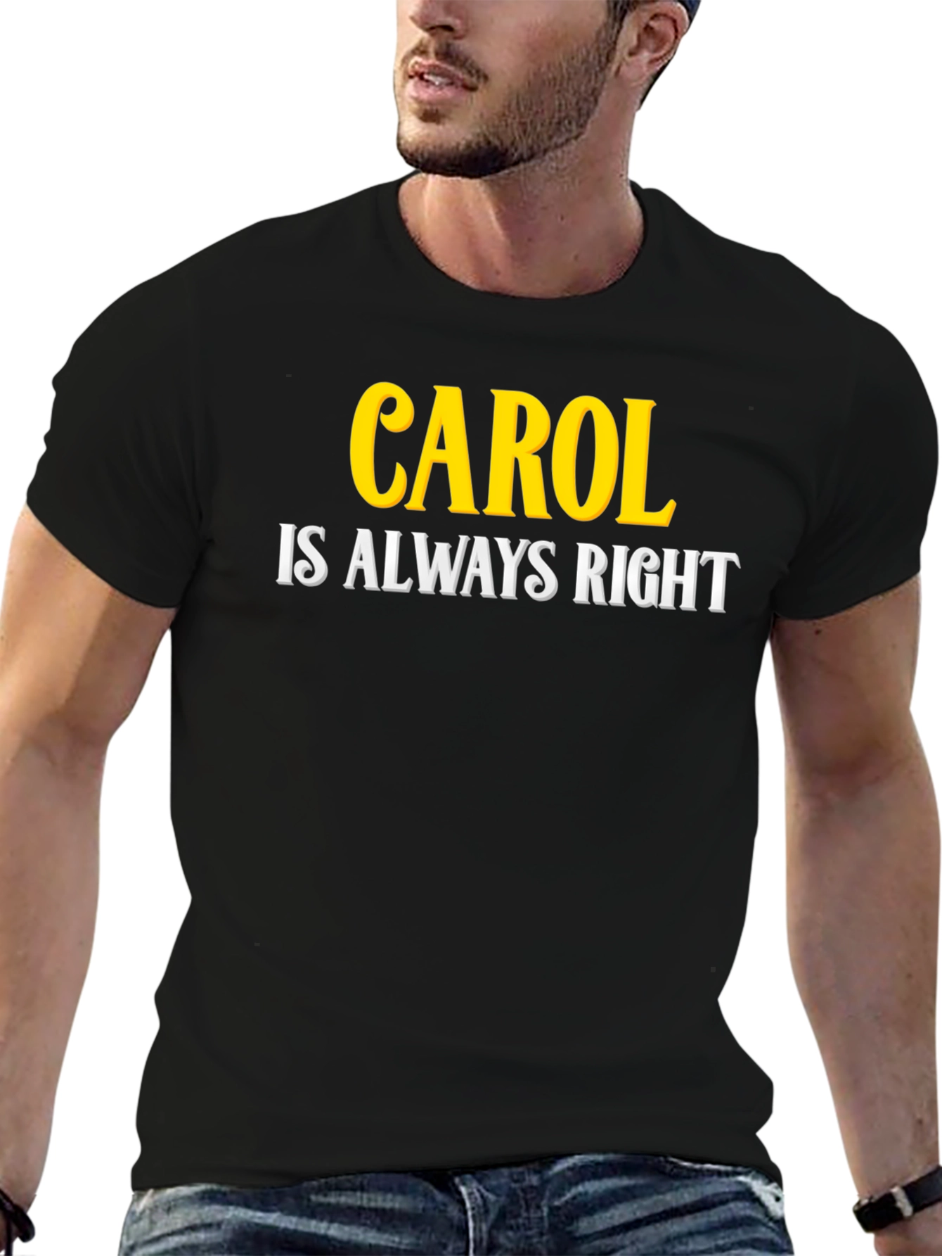Black Carol Is Always Right Black T-Shirt view 6