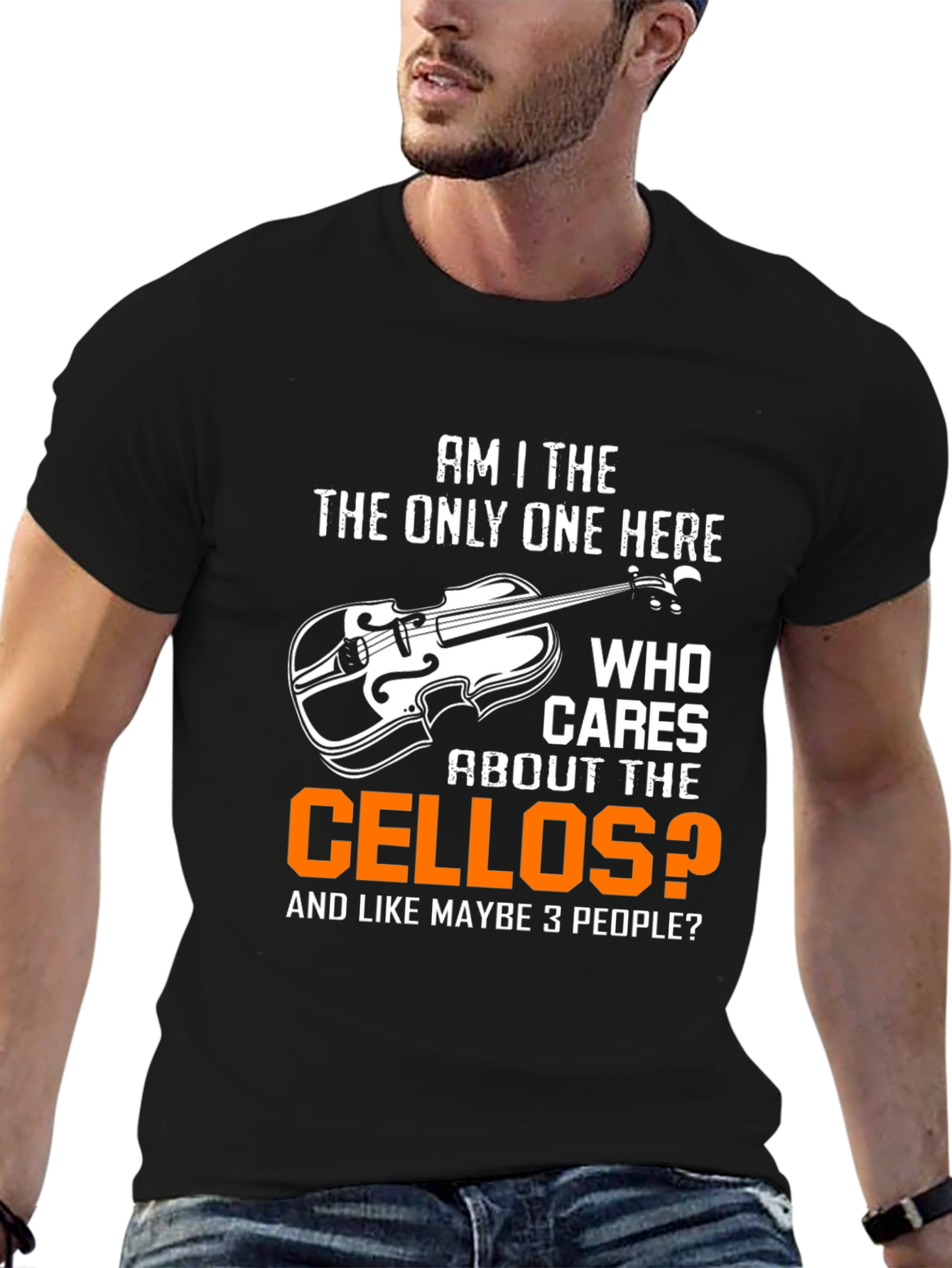 Am I the Only One Cello T-Shirt Funny Musician Tee - 6