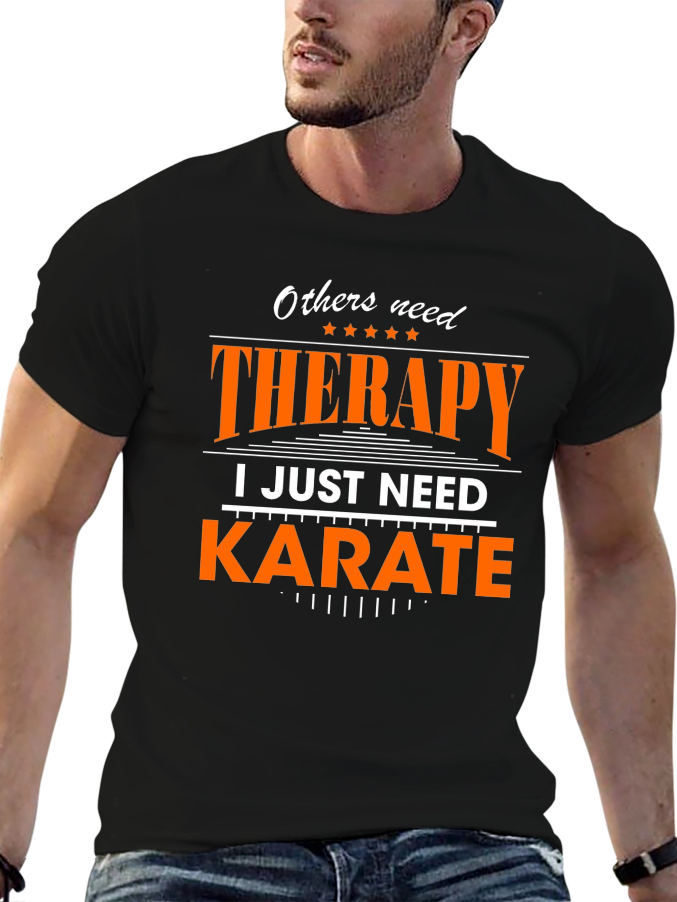 Black Therapy? I Just Need Karate - Graphic T-Shirt view 6