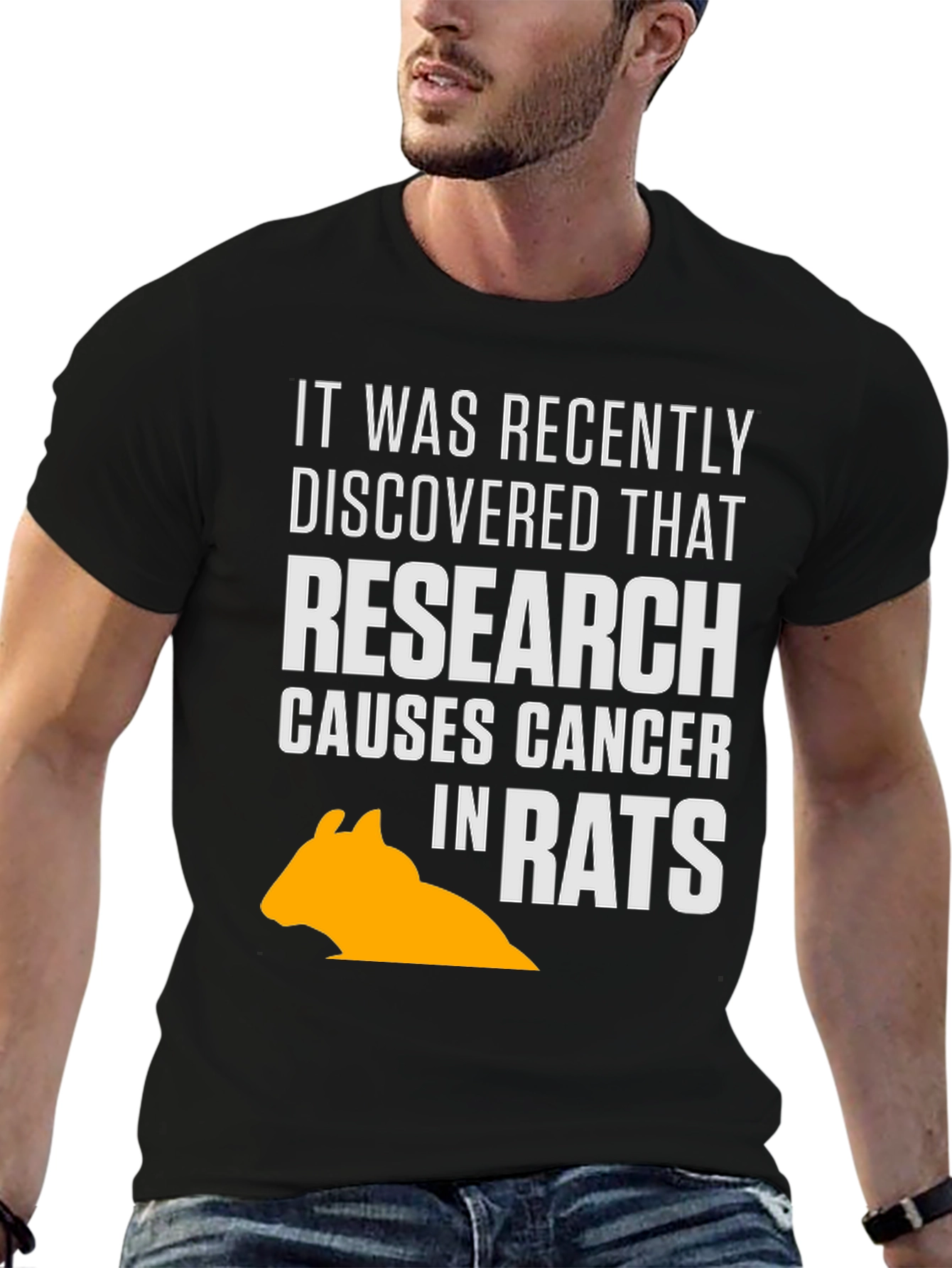 Black Research Causes Cancer in Rats T-Shirt view 6