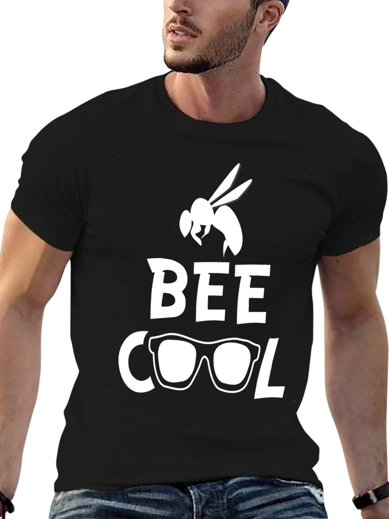 Black Bee Cool Graphic Tee - Men's Black T-Shirt view 6