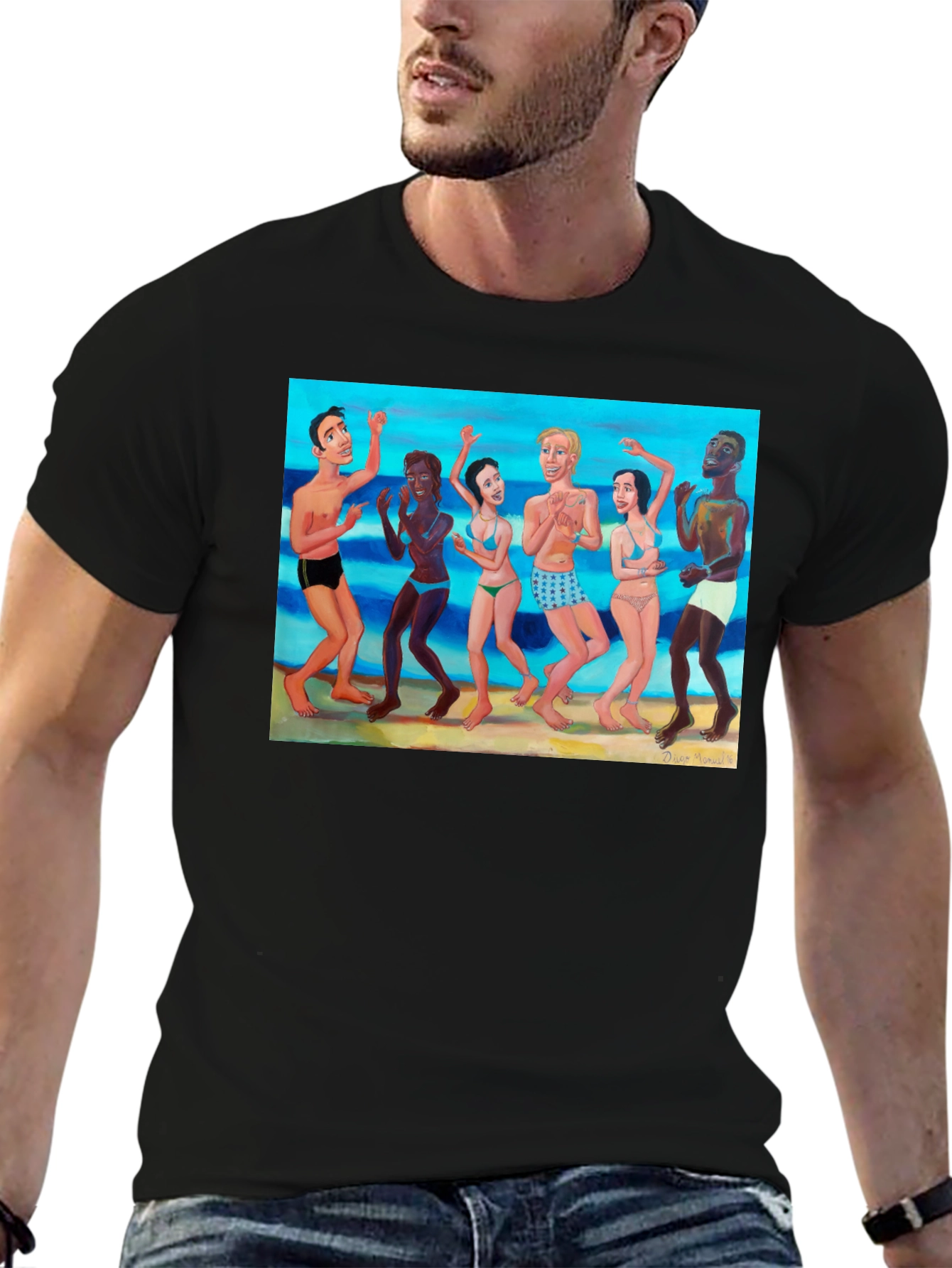 Beach Party Graphic Tee - Crew Neck - 6