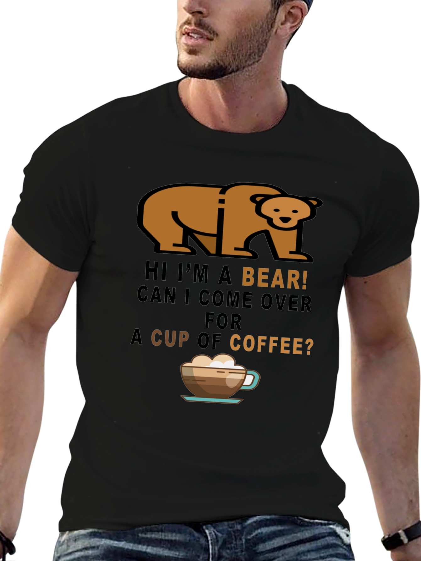 Black Bear Coffee T-Shirt - Funny Graphic Tee view 6