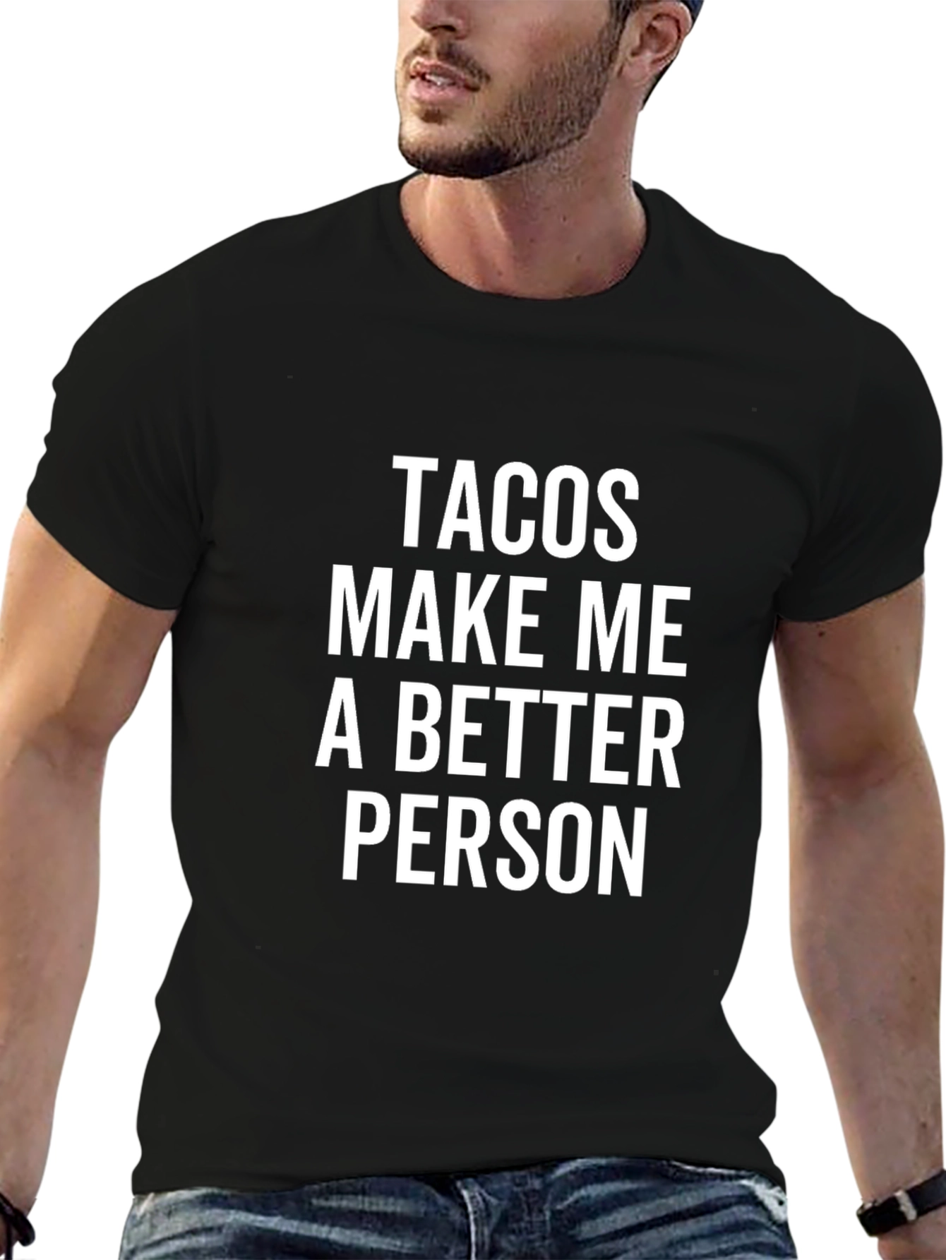 Black Tacos Make Me A Better Person Graphic Tee view 6