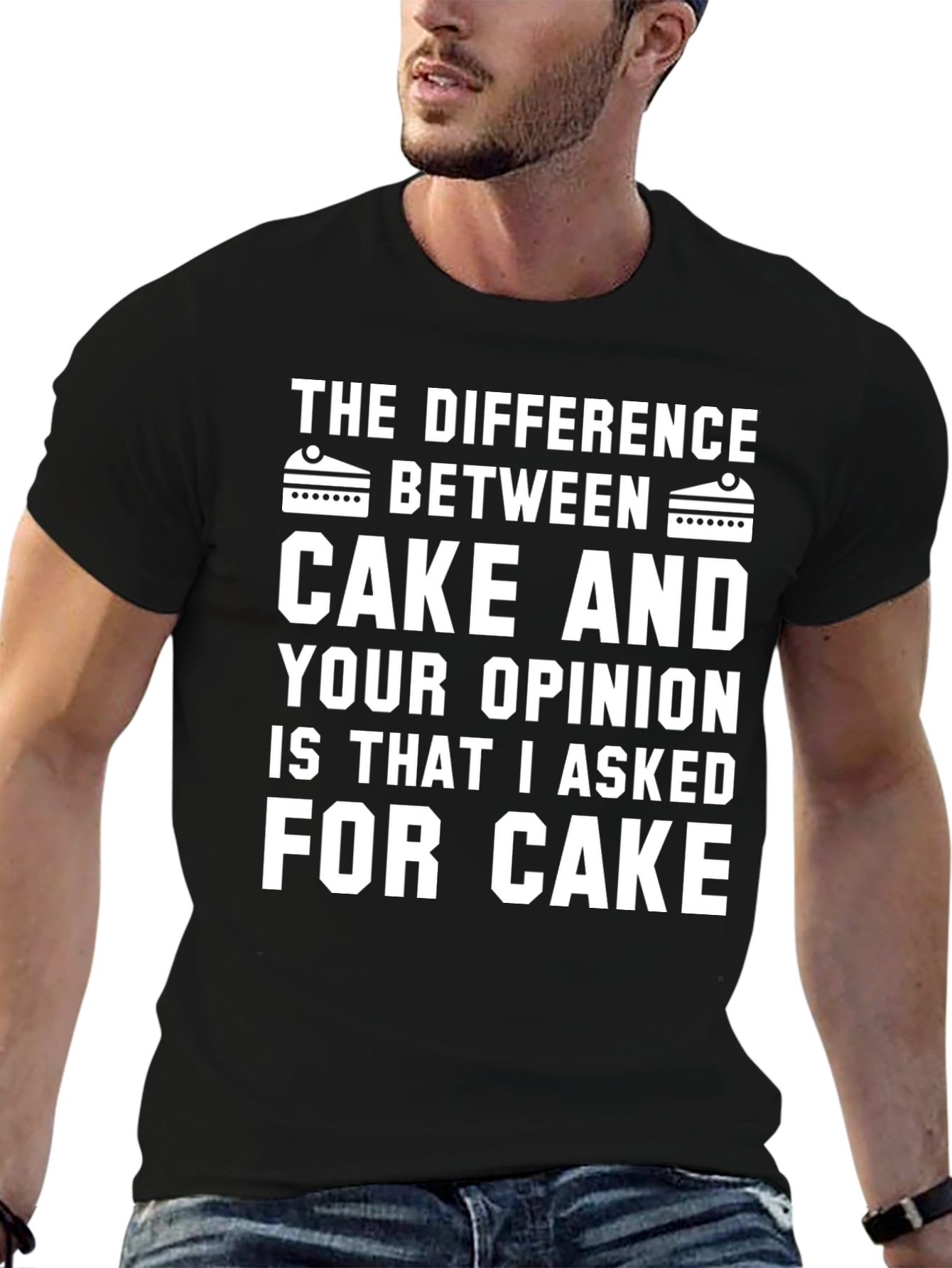 Black Cake vs Opinion Graphic Tee view 6